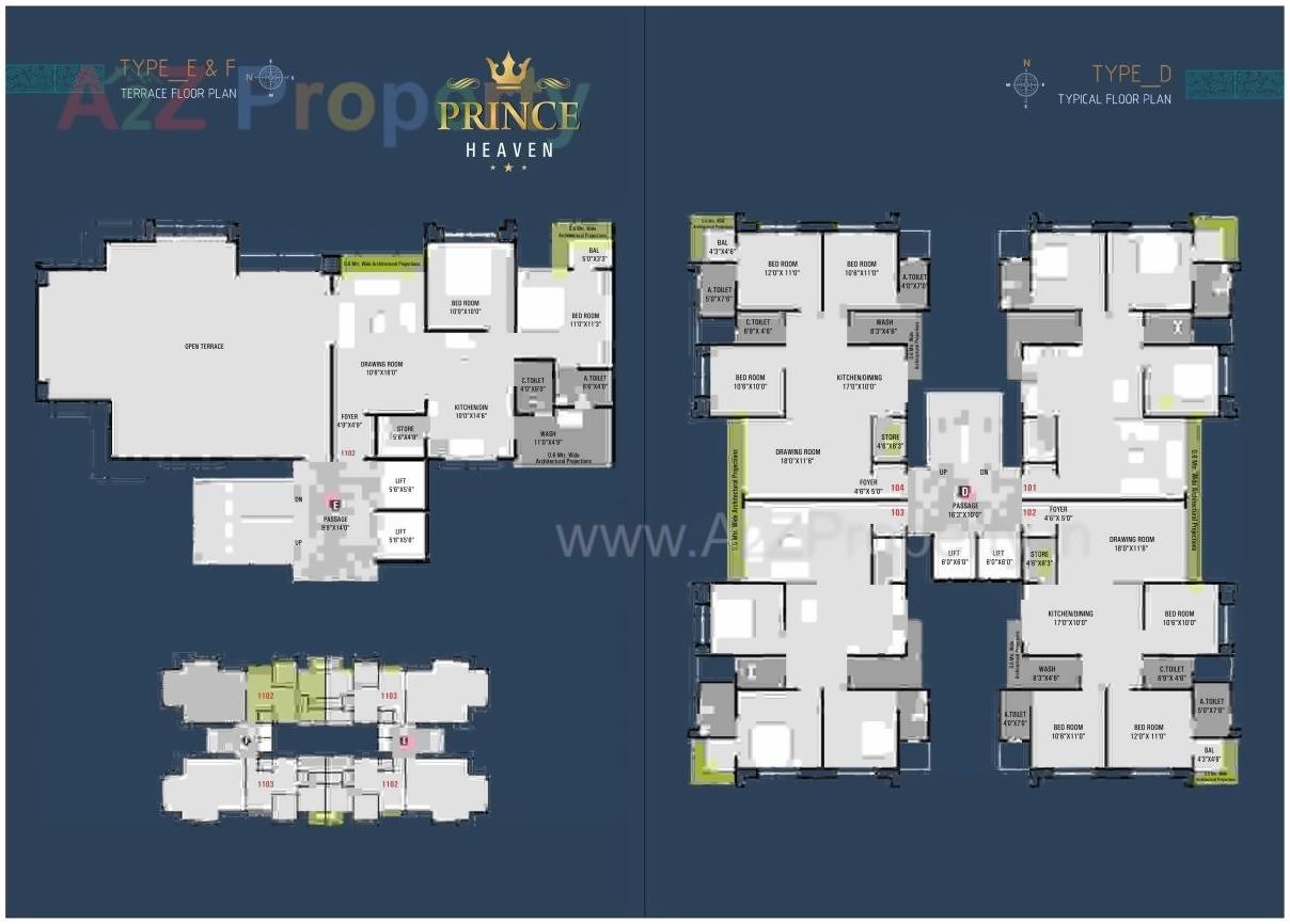 Layout of real estate project Prince Heaven located at Dabholi, Surat, Gujarat