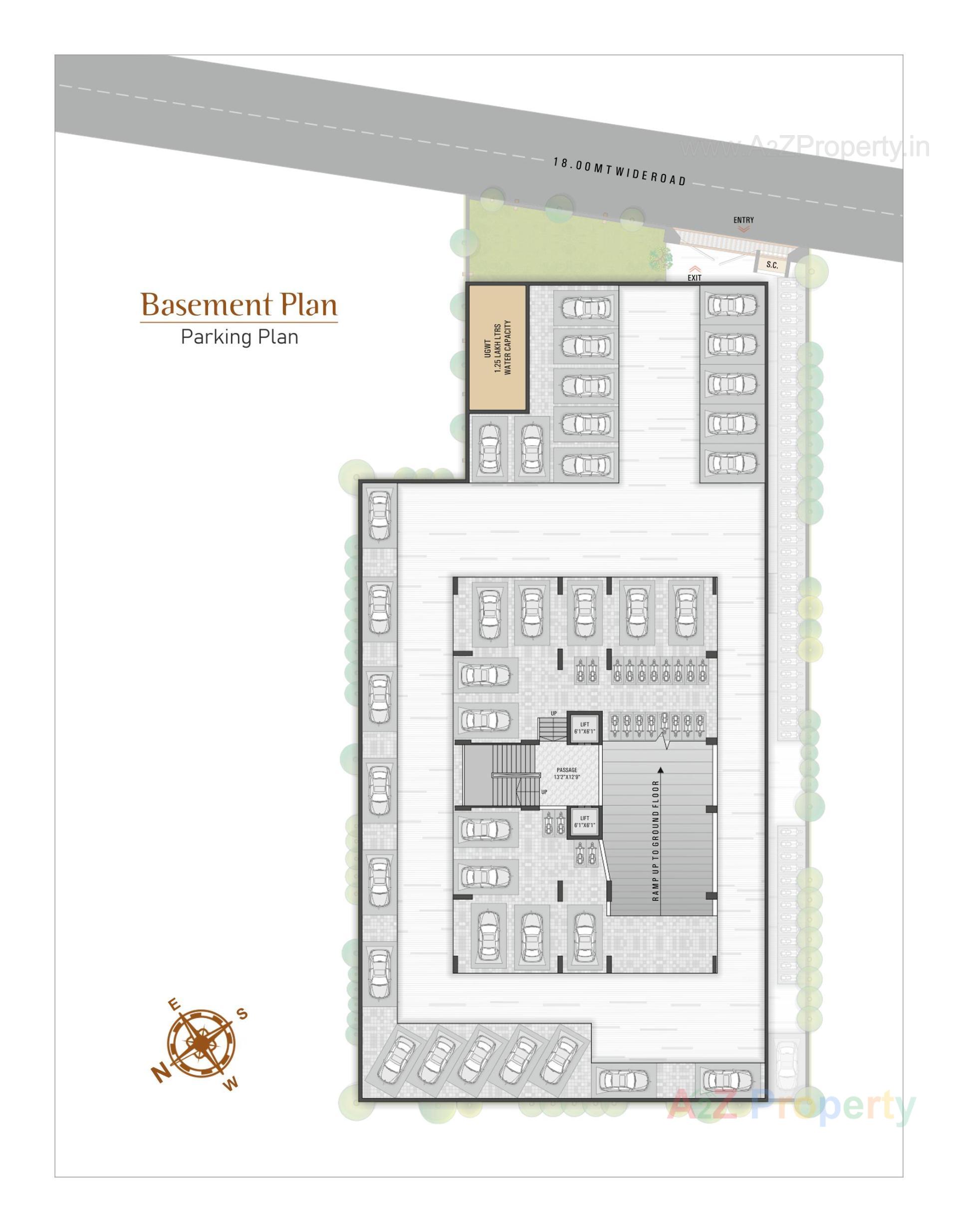 Layout of real estate project Prince Heritage located at Dabholi, Surat, Gujarat
