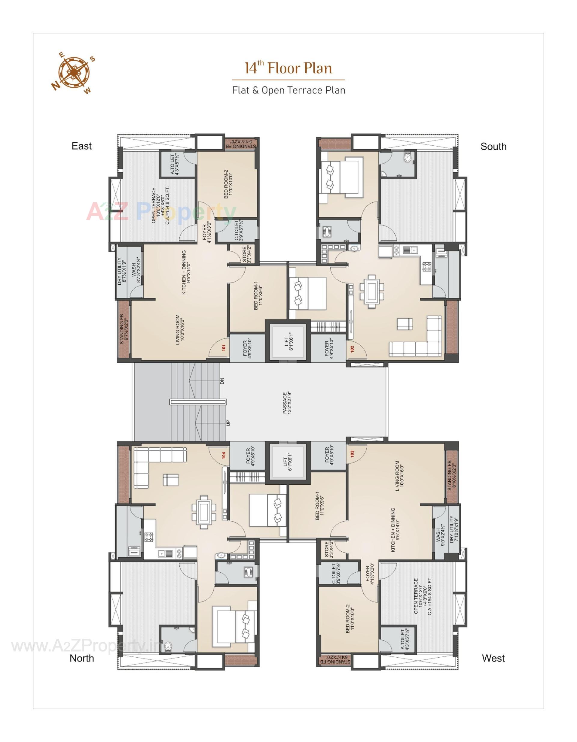 Layout of real estate project Prince Heritage located at Dabholi, Surat, Gujarat