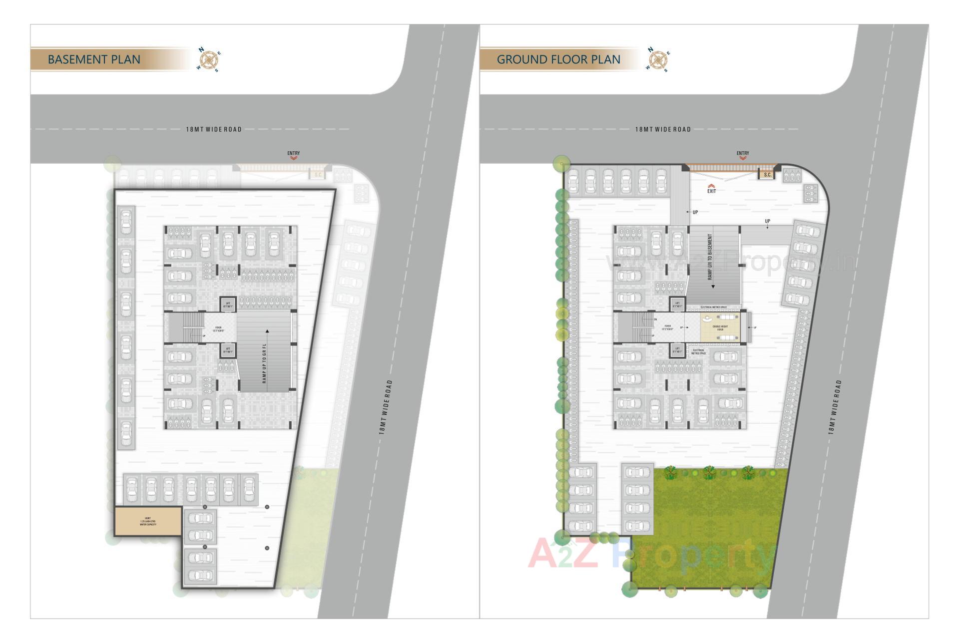 Layout of real estate project Prince Palace located at Dabholi, Surat, Gujarat