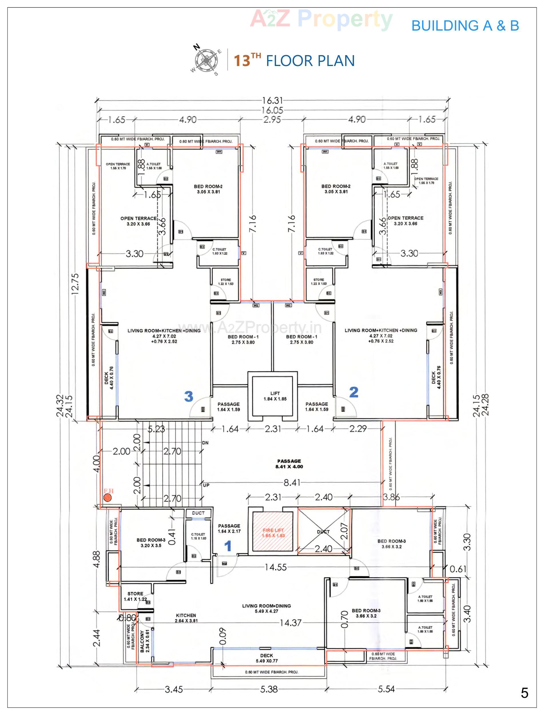 Layout of real estate project Prince Rivera located at Dabholi, Surat, Gujarat