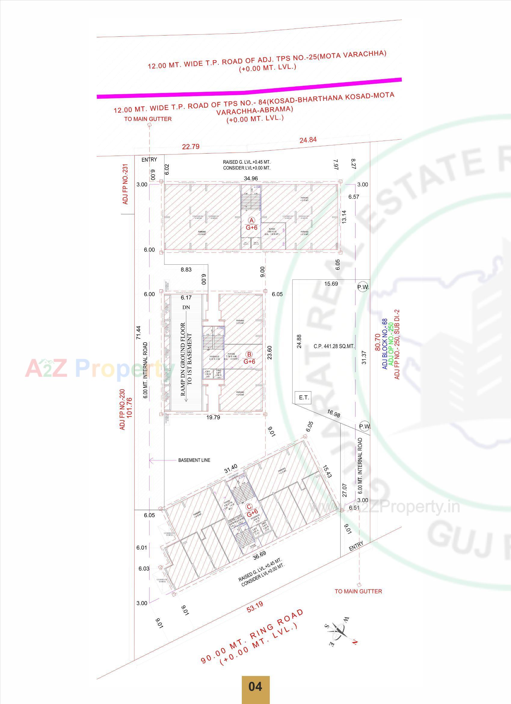Layout of real estate project Prism Luxuria located at Abrama, Surat, Gujarat