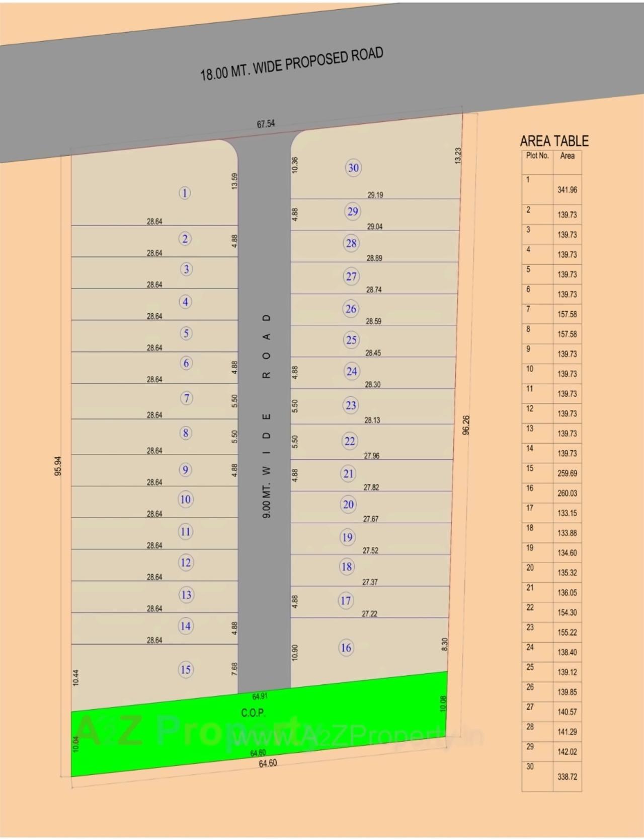 Layout of real estate project Pujan Embro Park located at Haripura, Surat, Gujarat