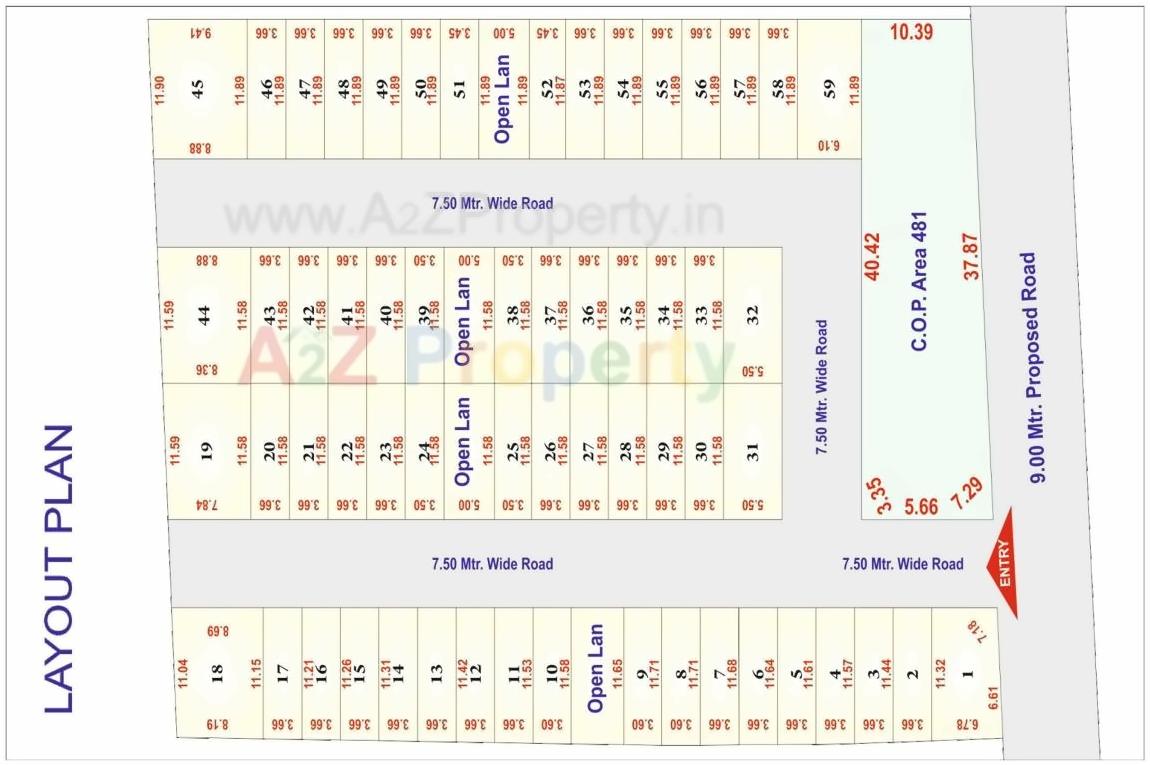 Layout of real estate project Radhe Krishna Residency located at Surat, Surat, Gujarat