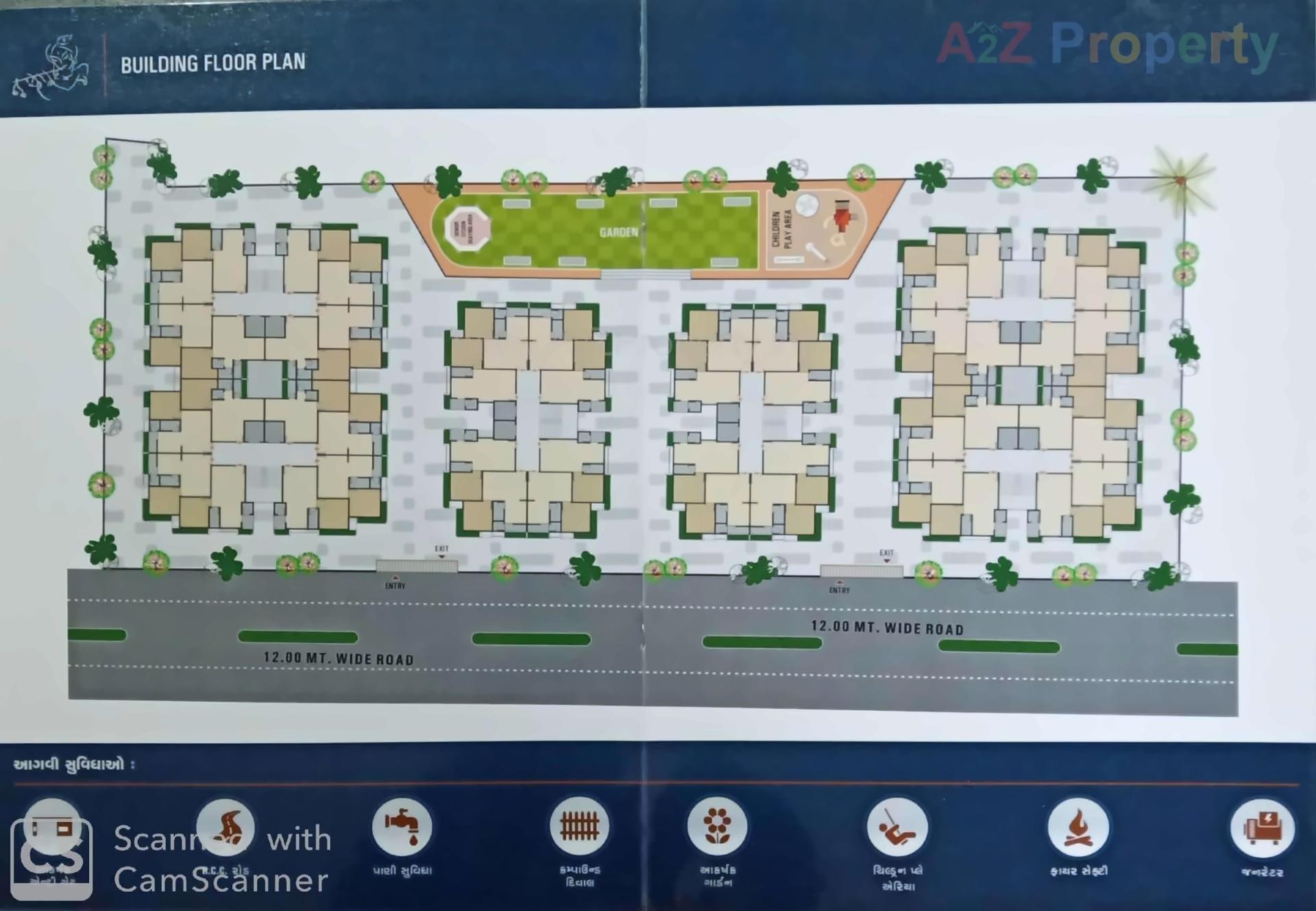 Layout of real estate project Radhe Residency located at Surat, Surat, Gujarat