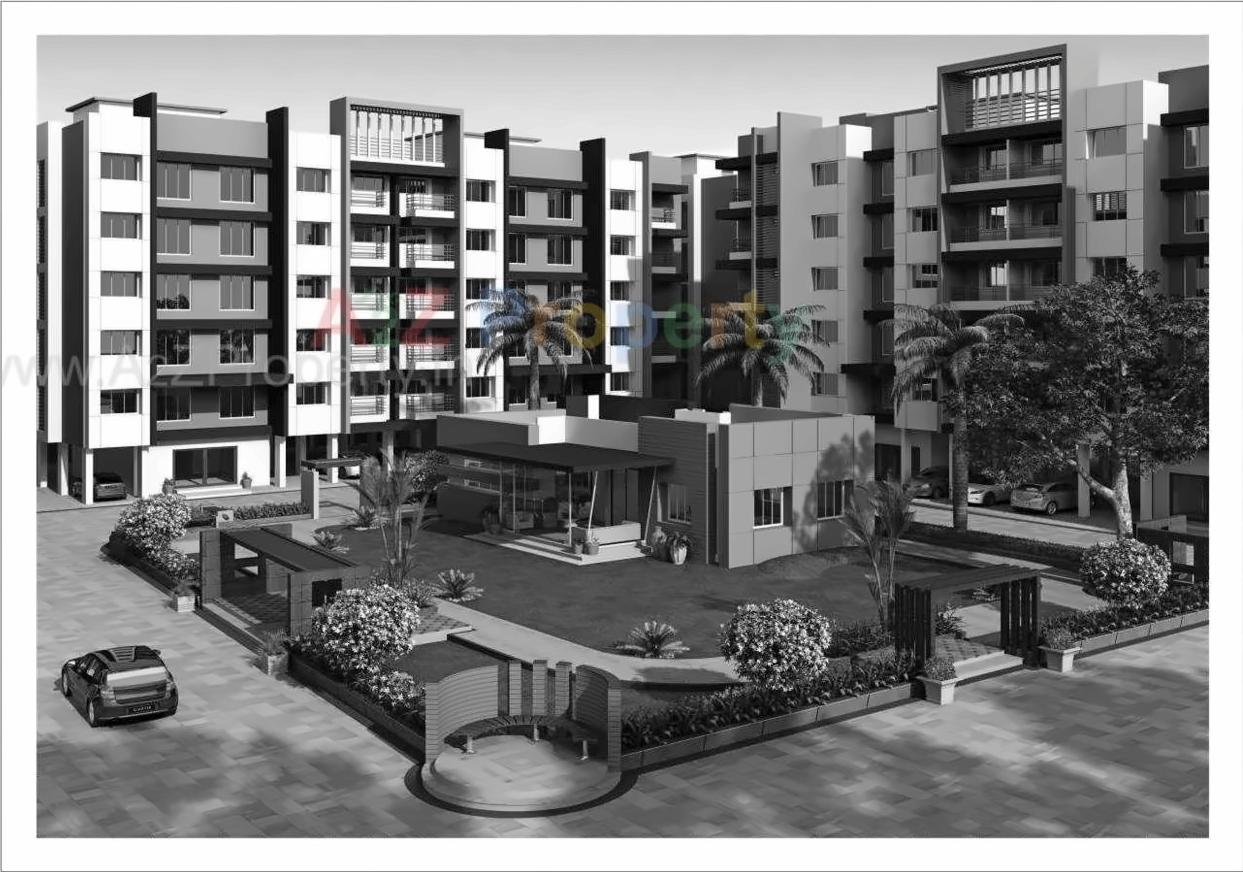 3D Elevation of real estate project Radhika Homes located at Dindoli, Surat, Gujarat