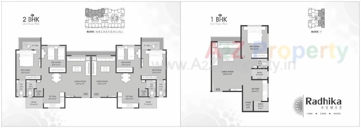 Layout of real estate project Radhika Homes located at Dindoli, Surat, Gujarat