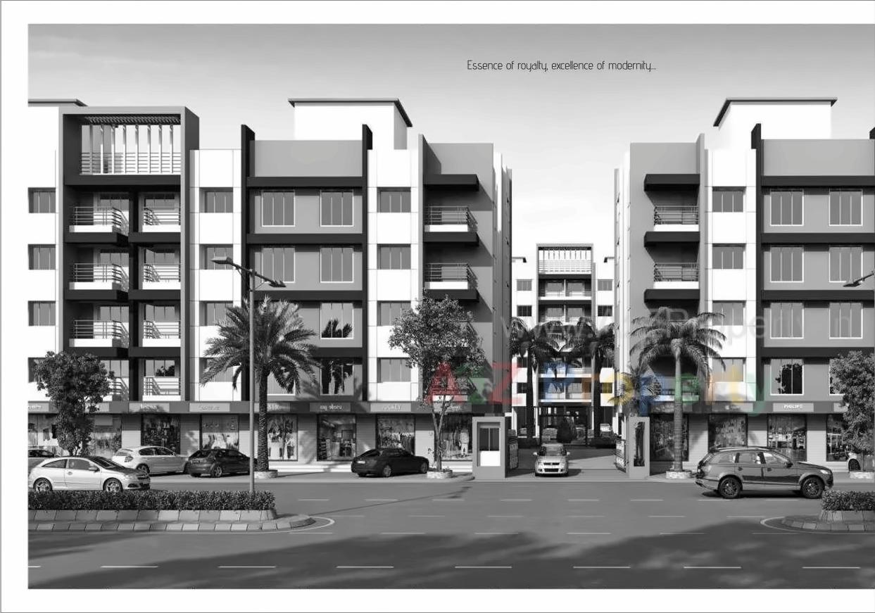 3D Elevation of real estate project Radhika Homes located at Dindoli, Surat, Gujarat