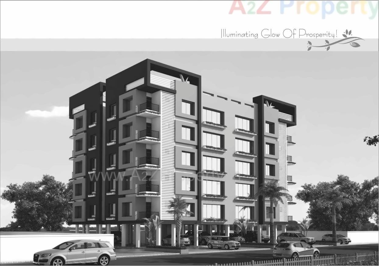 3D Elevation of real estate project Radhika Residency   Point located at Variav, Surat, Gujarat