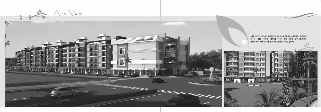 3D Elevation of real estate project Radhika Residency   Point located at Variav, Surat, Gujarat