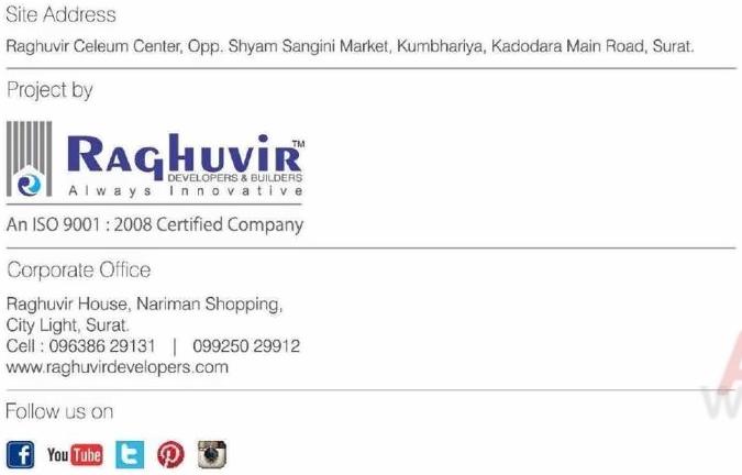  of real estate project Raghuvir Celeum Center located at Kumbhariya, Surat, Gujarat