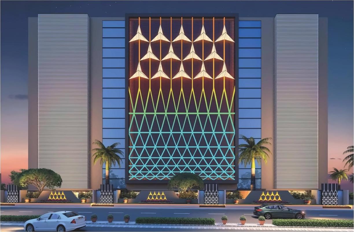 3D Elevation of real estate project Raghuvir Platinum located at Kumbhariya, Surat, Gujarat