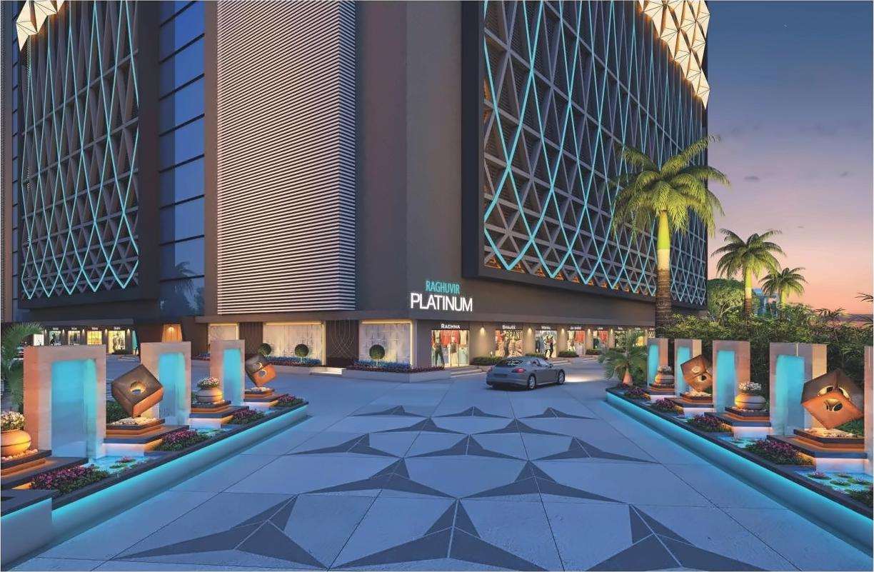 3D Elevation of real estate project Raghuvir Platinum located at Kumbhariya, Surat, Gujarat