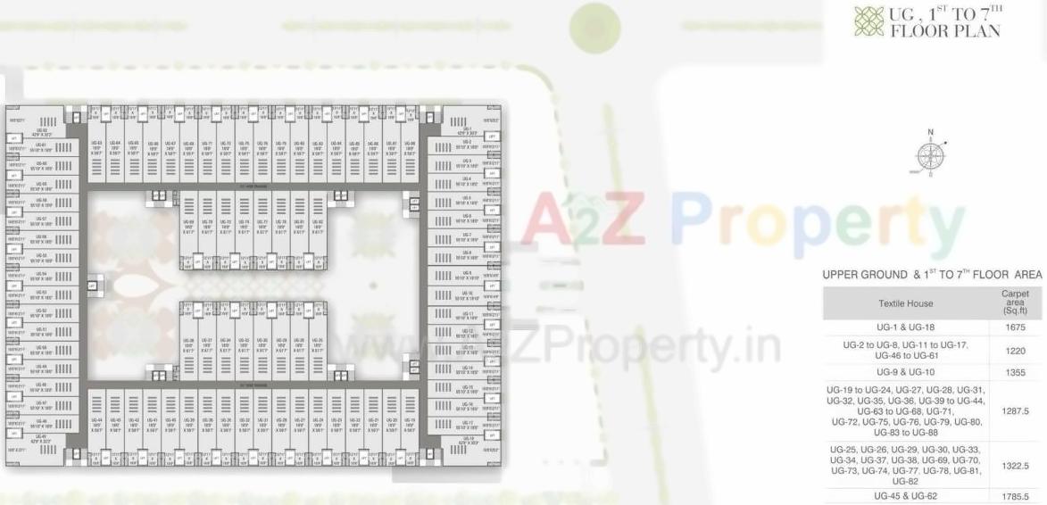 Layout of real estate project Raghuvir Scarlett located at Parvat, Surat, Gujarat