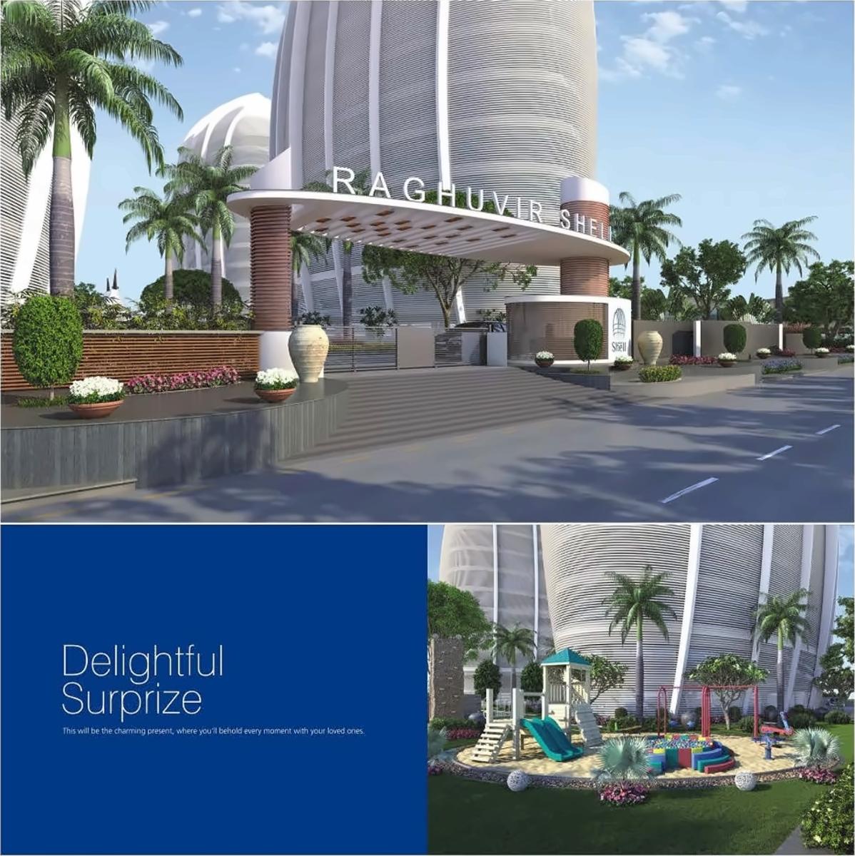 3D Elevation of real estate project Raghuvir Shell located at Surat, Surat, Gujarat