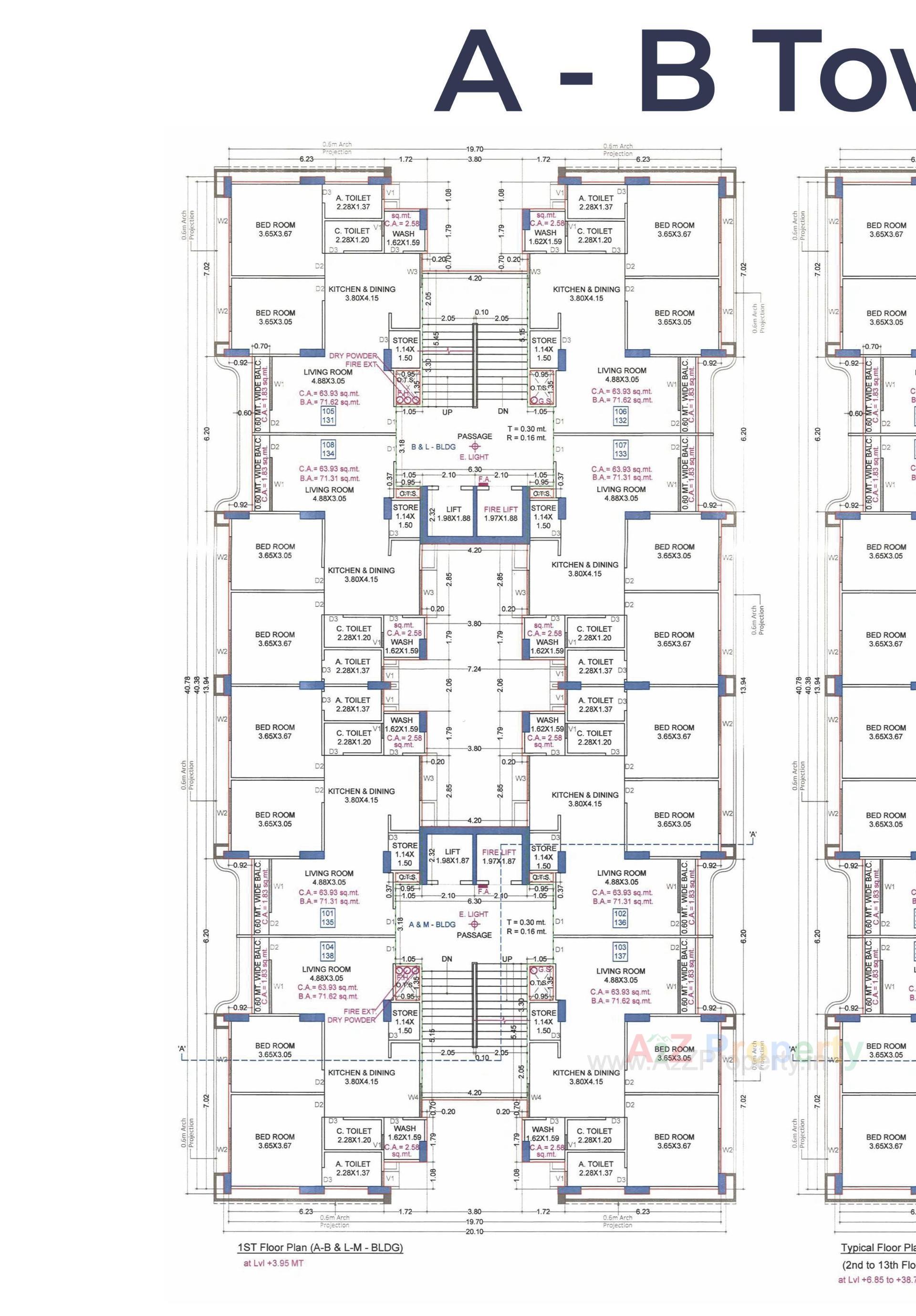 Layout of real estate project Raghuvir Sheron located at Sarsana, Surat, Gujarat