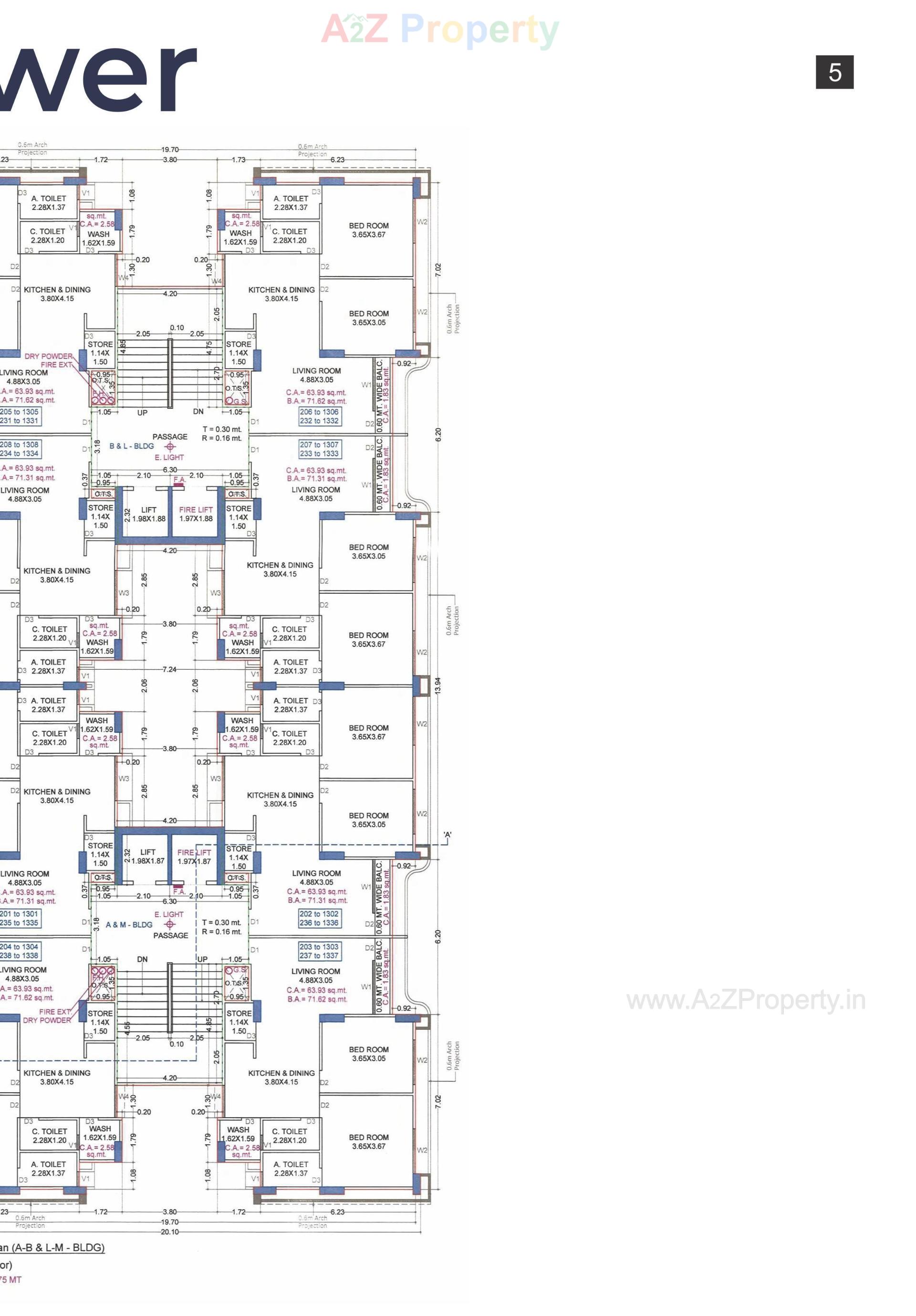 Layout of real estate project Raghuvir Sheron located at Sarsana, Surat, Gujarat