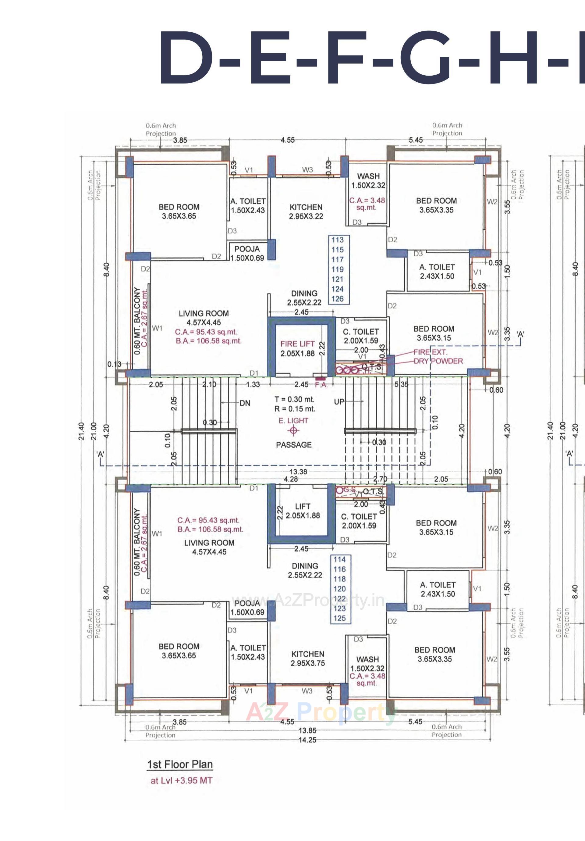 Layout of real estate project Raghuvir Sheron located at Sarsana, Surat, Gujarat