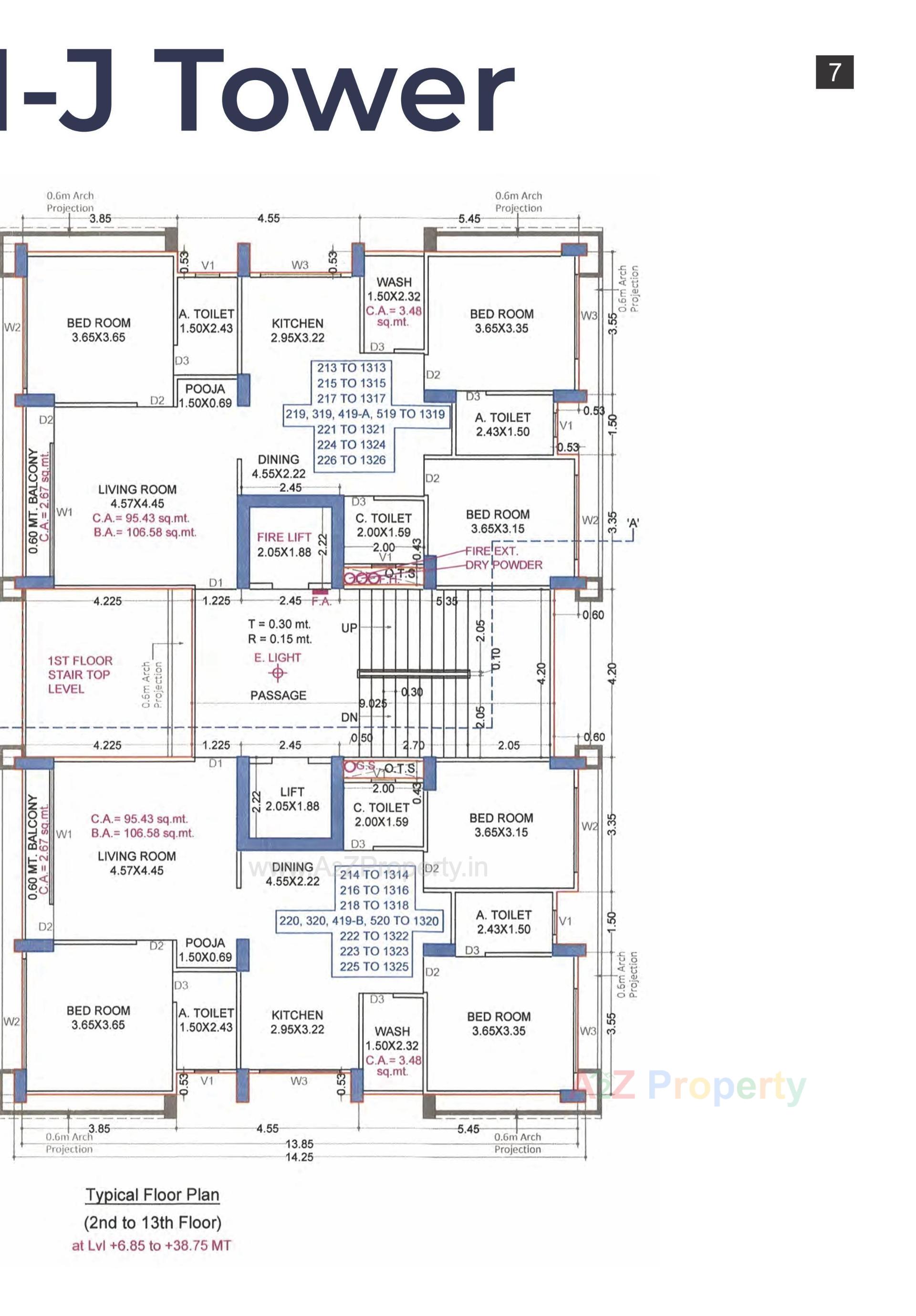 Layout of real estate project Raghuvir Sheron located at Sarsana, Surat, Gujarat