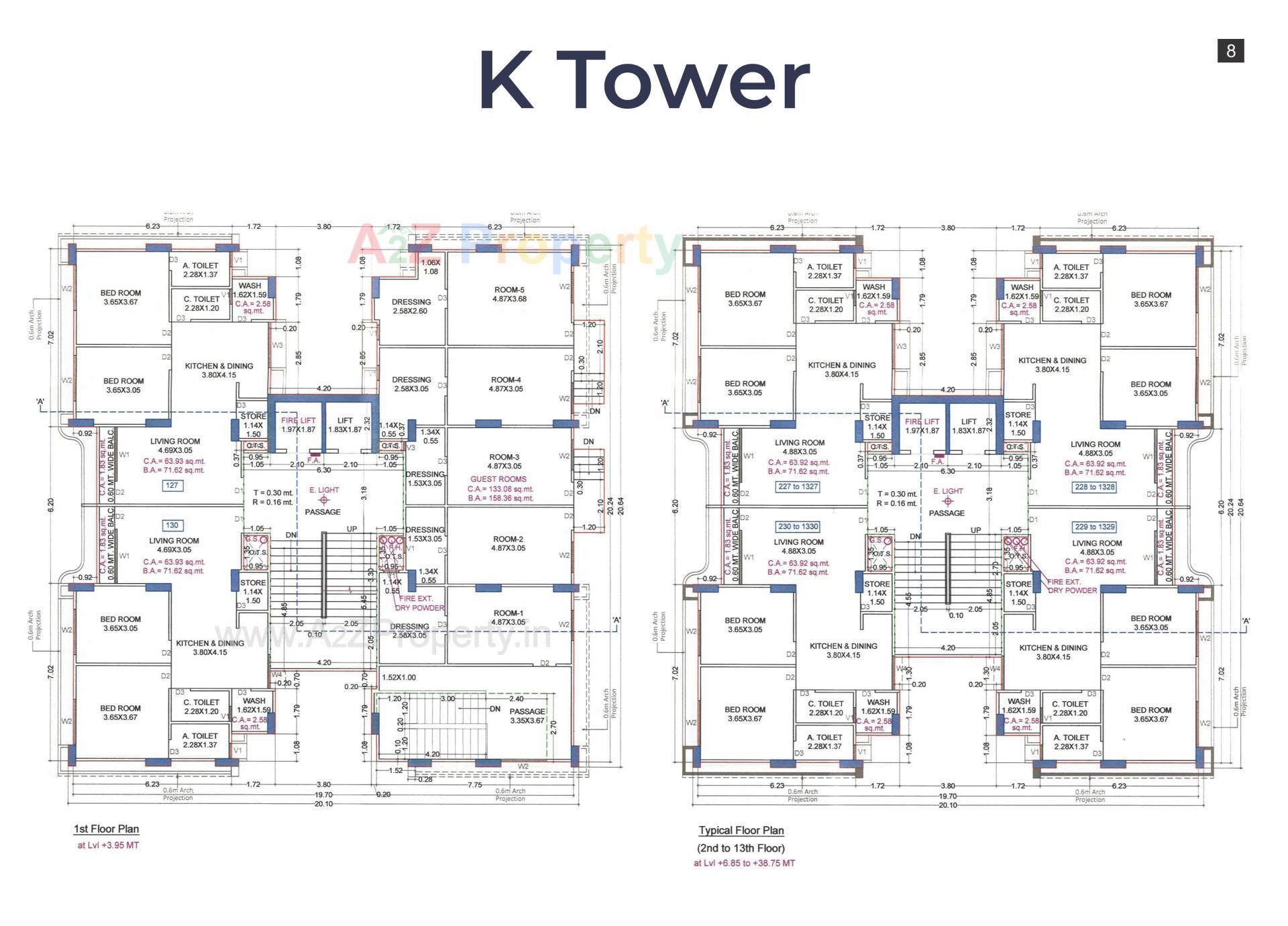 Layout of real estate project Raghuvir Sheron located at Sarsana, Surat, Gujarat