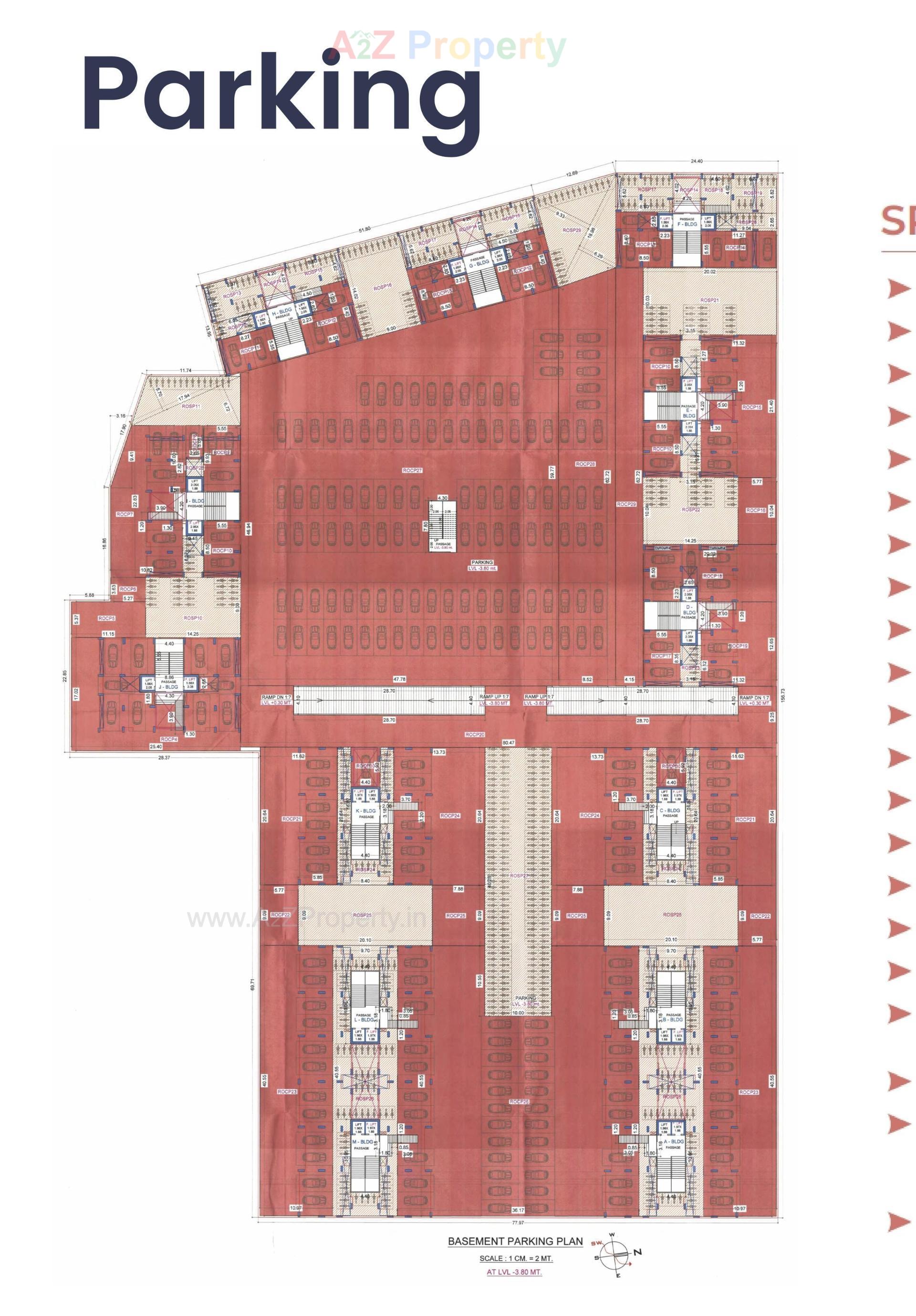 Layout of real estate project Raghuvir Sheron located at Sarsana, Surat, Gujarat