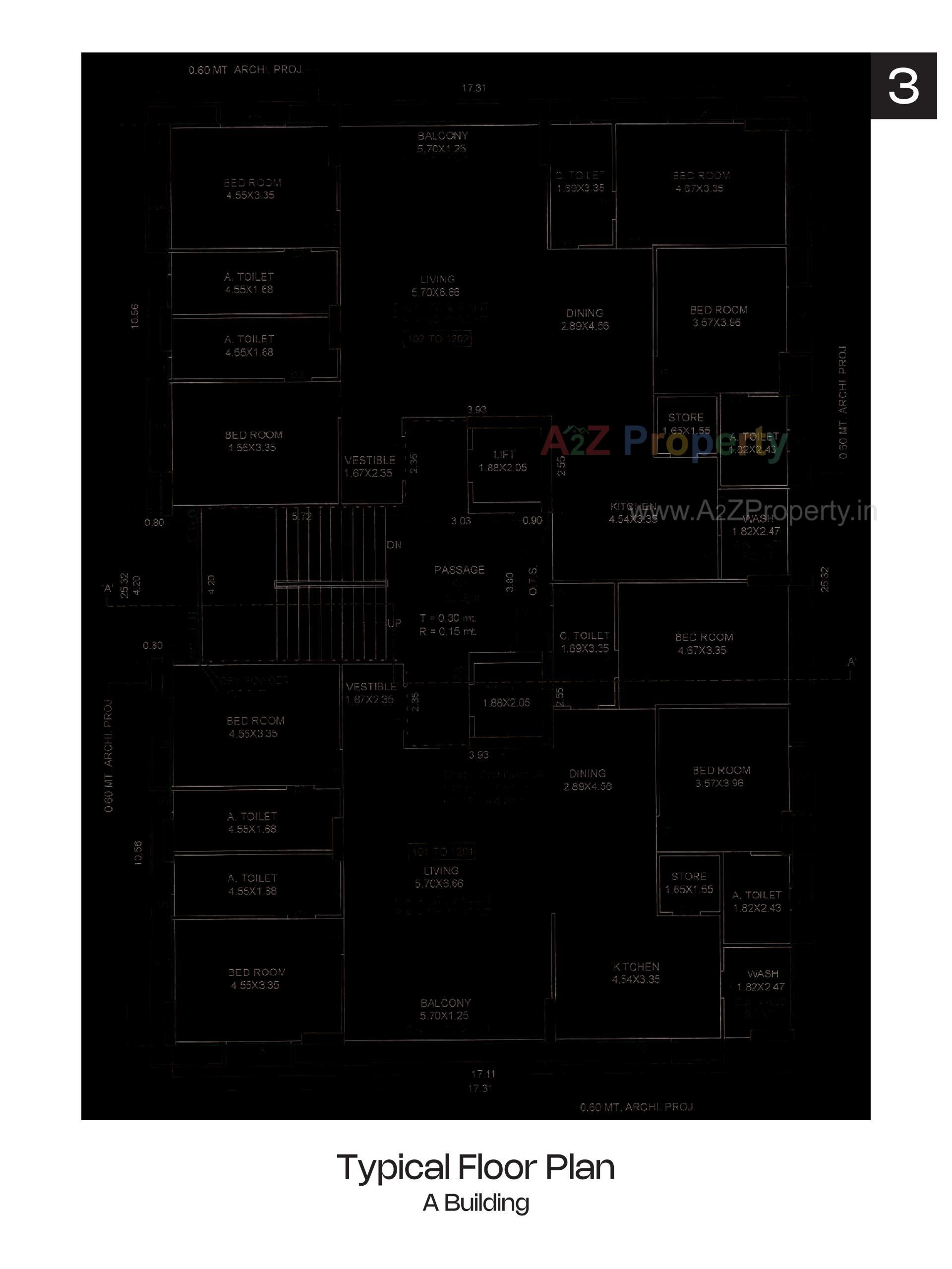 Layout of real estate project Raghuvir Sierra located at Vesu, Surat, Gujarat
