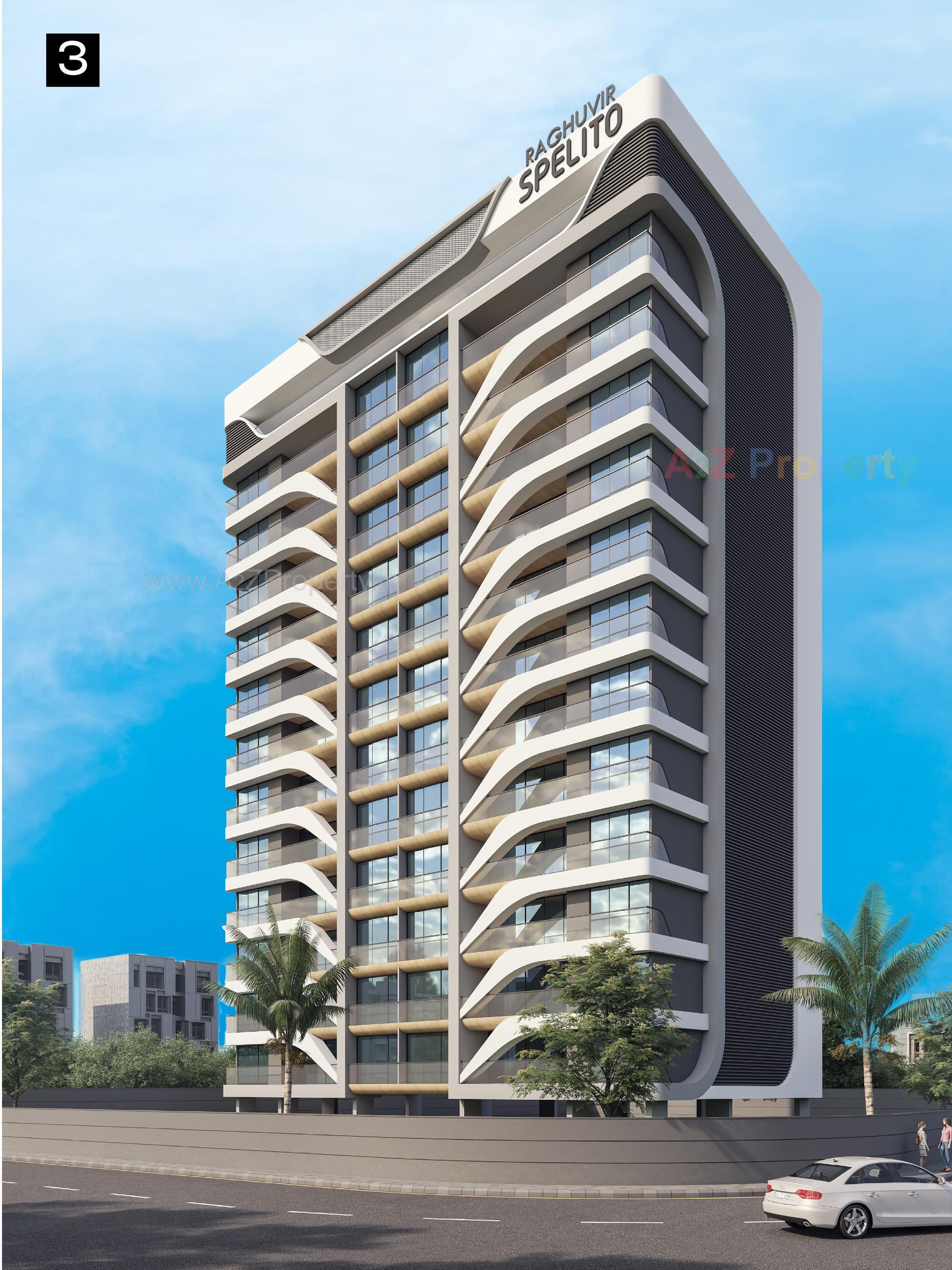 3D Elevation of real estate project Raghuvir Spelito located at Magdalla, Surat, Gujarat
