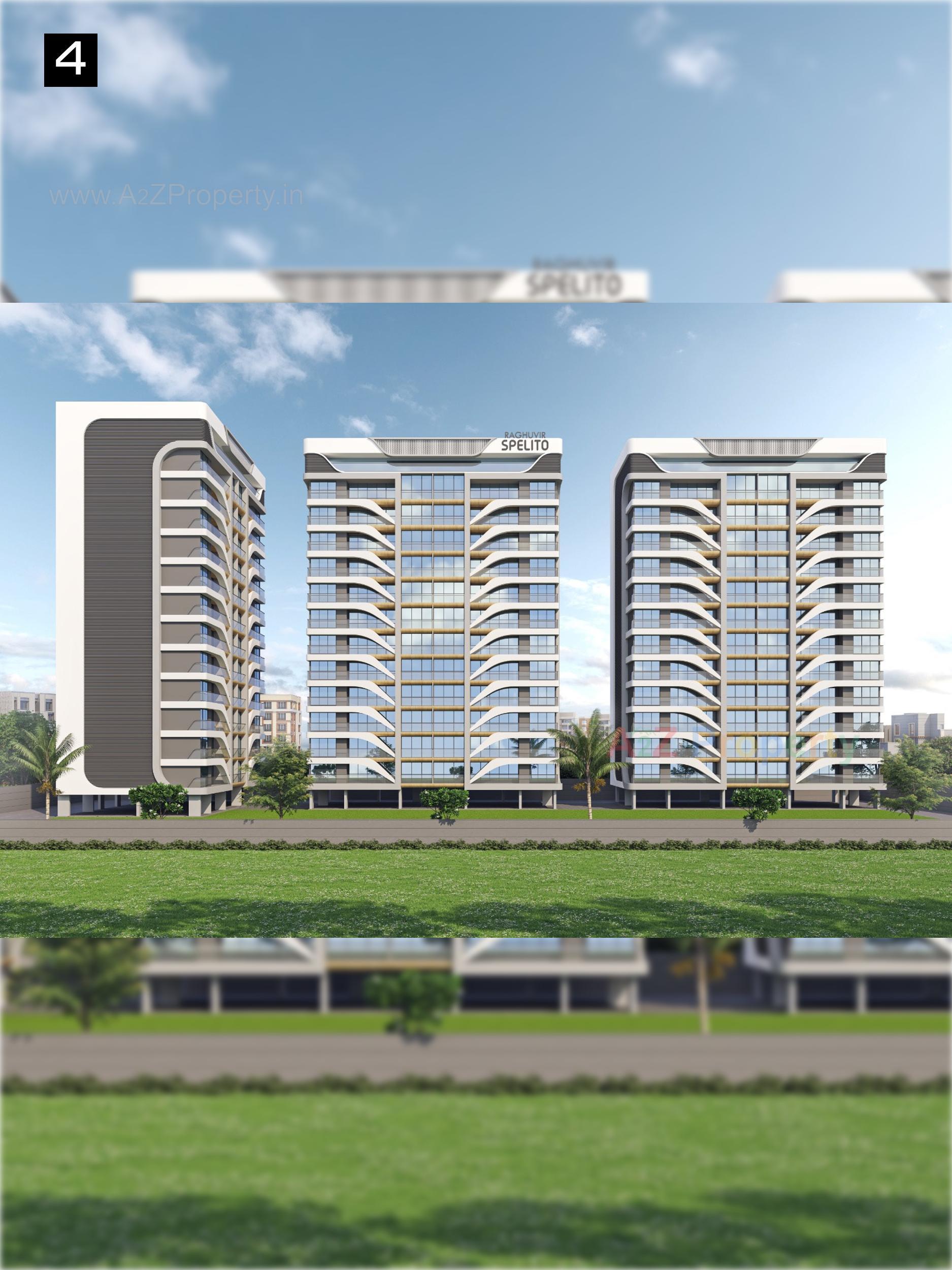 3D Elevation of real estate project Raghuvir Spelito located at Magdalla, Surat, Gujarat