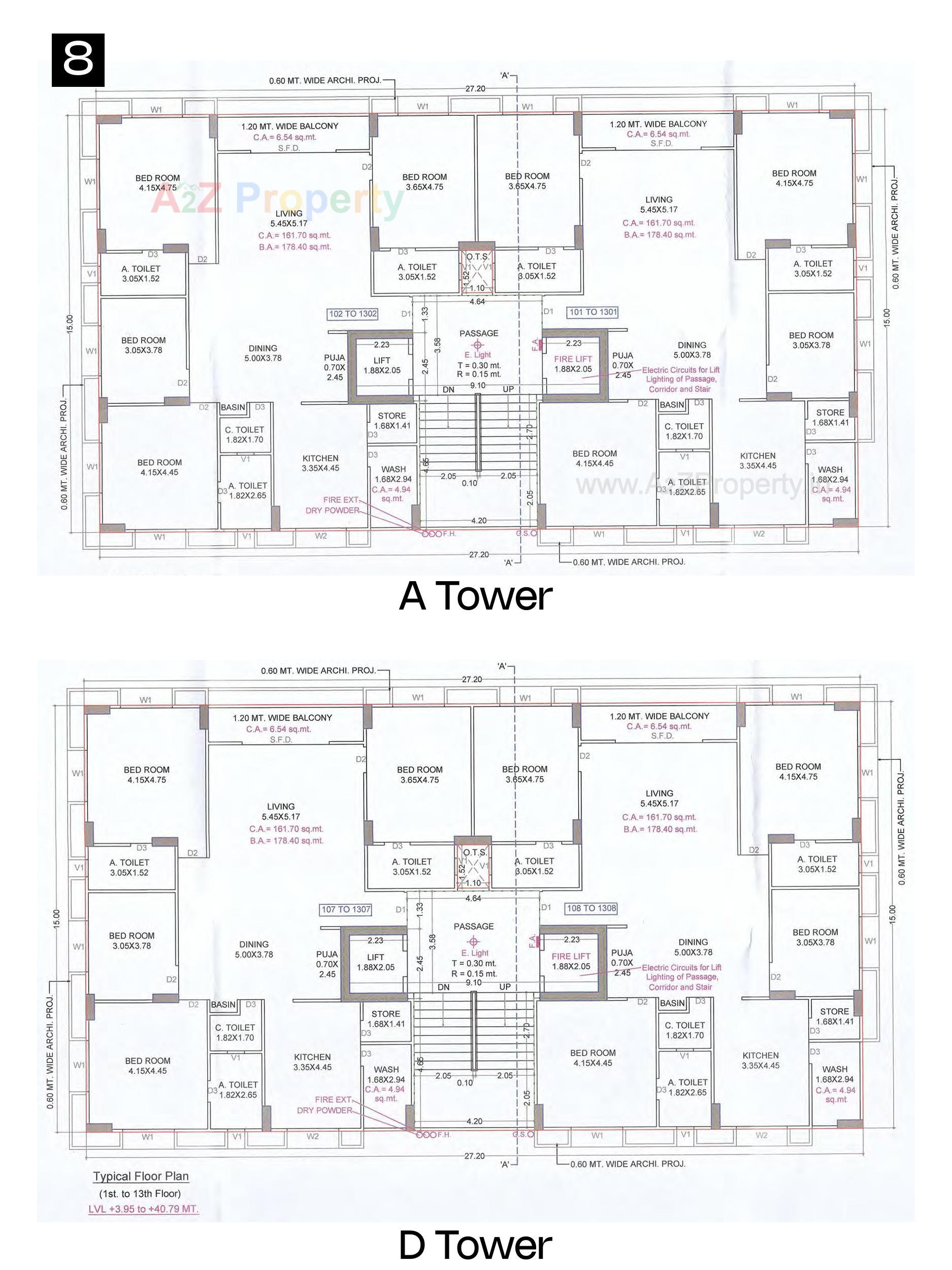Layout of real estate project Raghuvir Spelito located at Magdalla, Surat, Gujarat