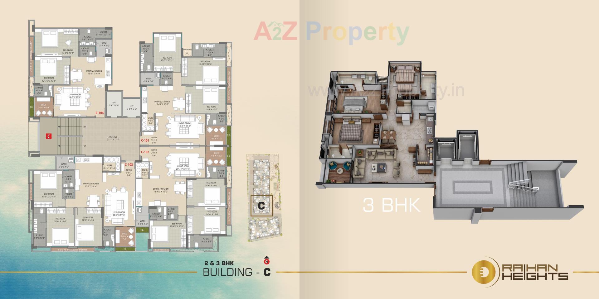 Layout of real estate project Raihan Heights located at Adajan, Surat, Gujarat