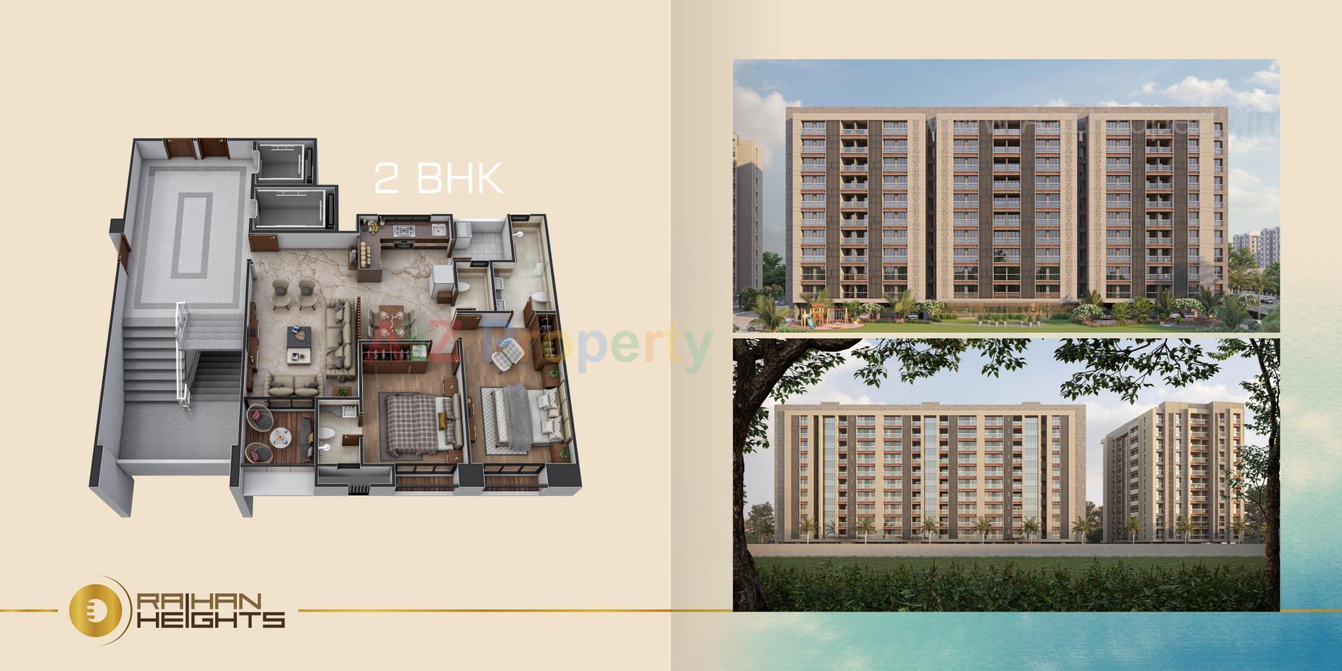 Layout of real estate project Raihan Heights located at Adajan, Surat, Gujarat
