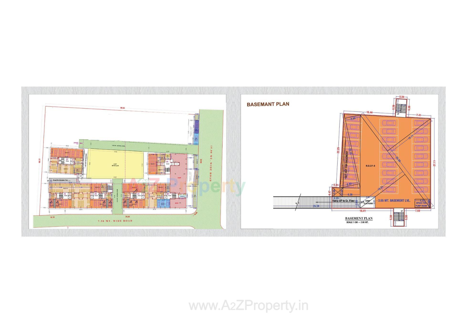 Layout of real estate project Raj Heritage located at Godadara, Surat, Gujarat