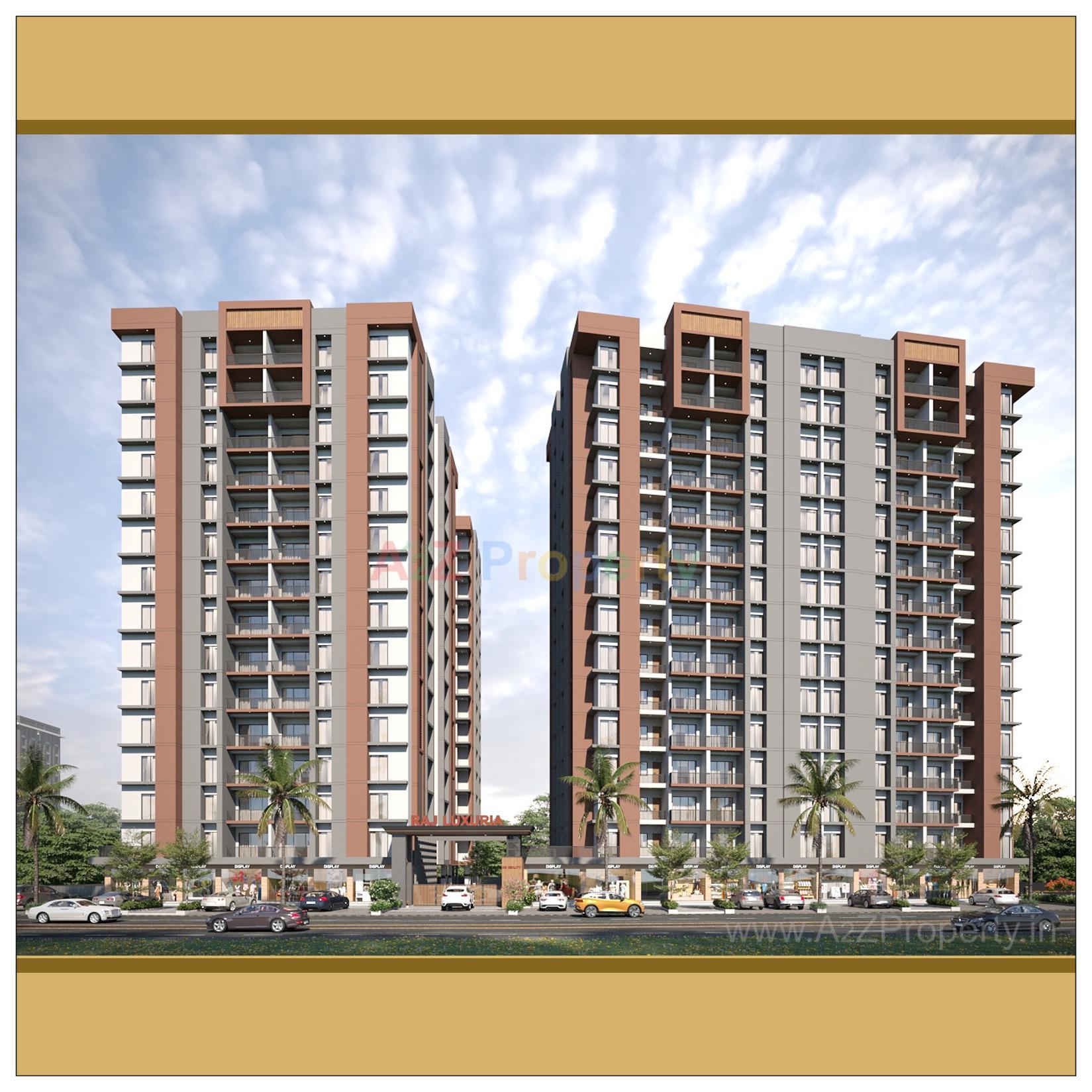 3D Elevation of real estate project Raj Luxuria located at Devadh, Surat, Gujarat