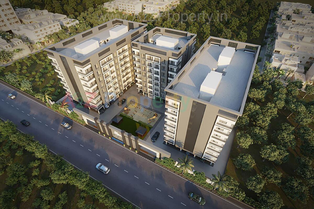 3D Elevation of real estate project Raj Shailee located at Varachha, Surat, Gujarat