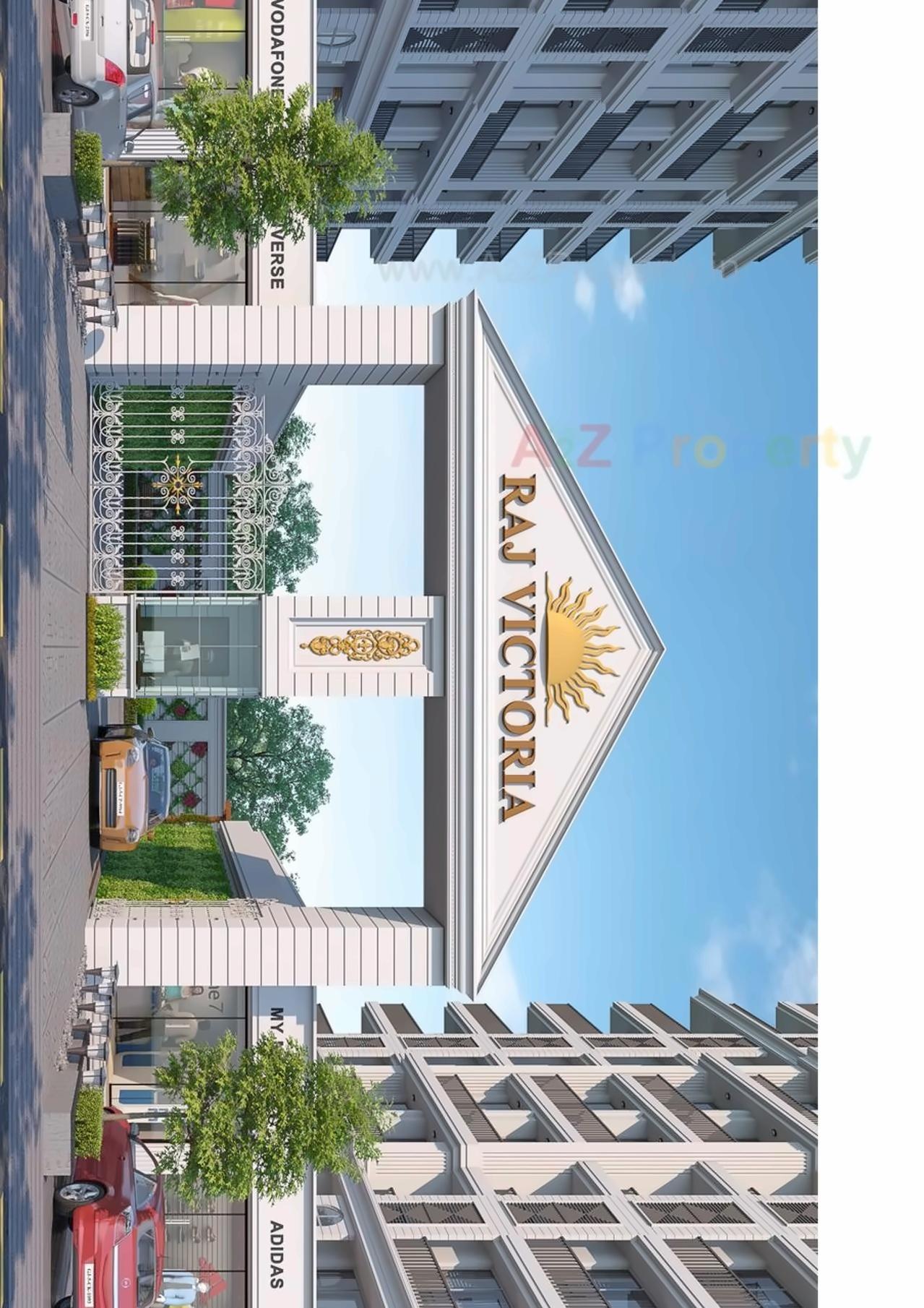 3D Elevation of real estate project Raj Victoria located at Godadara, Surat, Gujarat