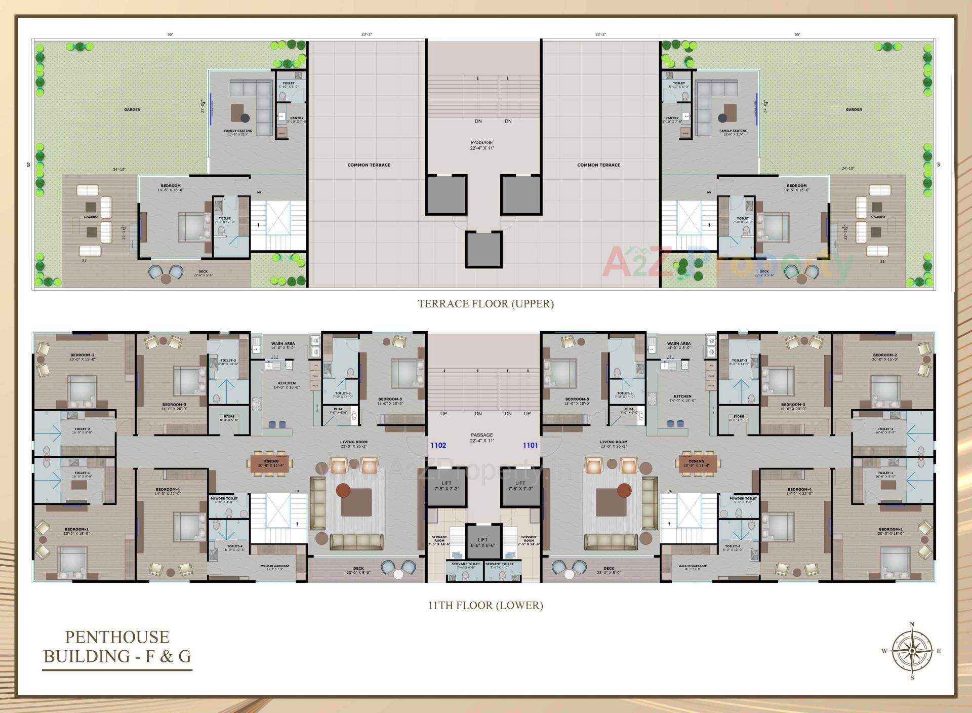 Layout of real estate project Rajhans Altezza located at Vesu, Surat, Gujarat