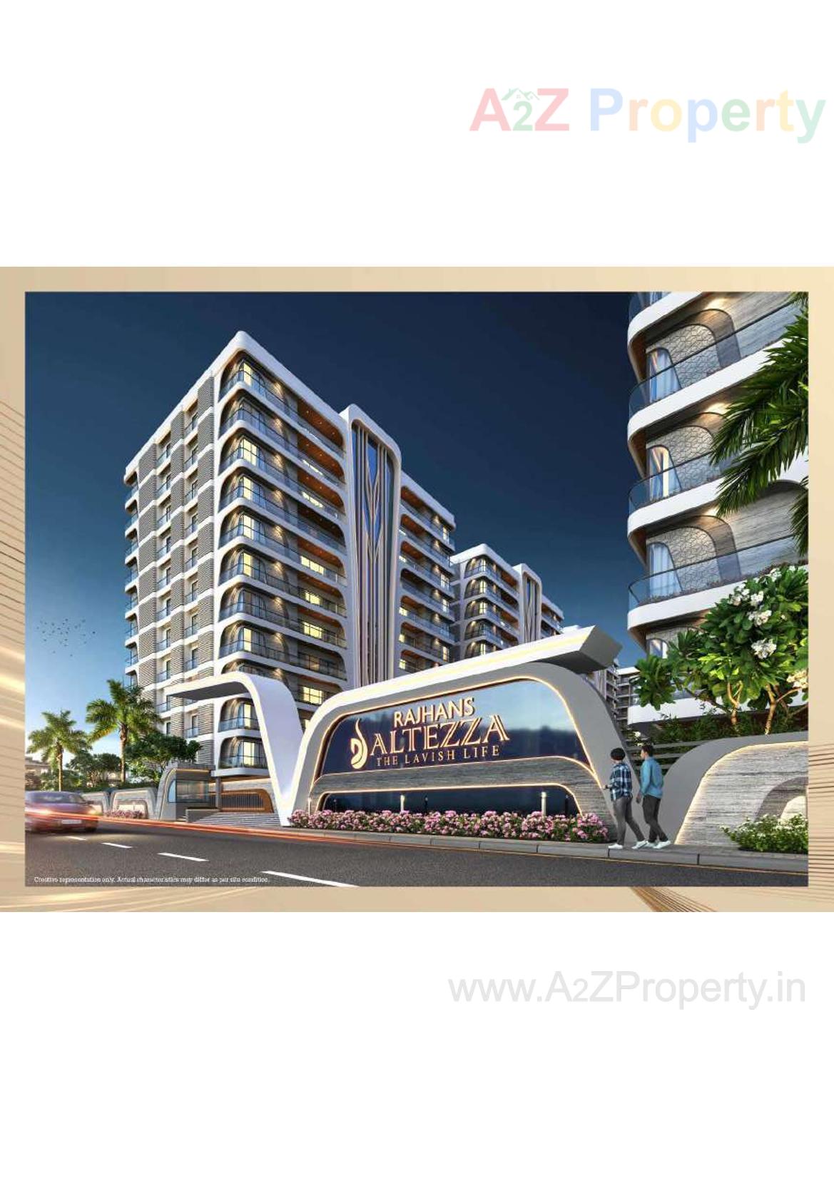 3D Elevation of real estate project Rajhans Altezza located at Vesu, Surat, Gujarat