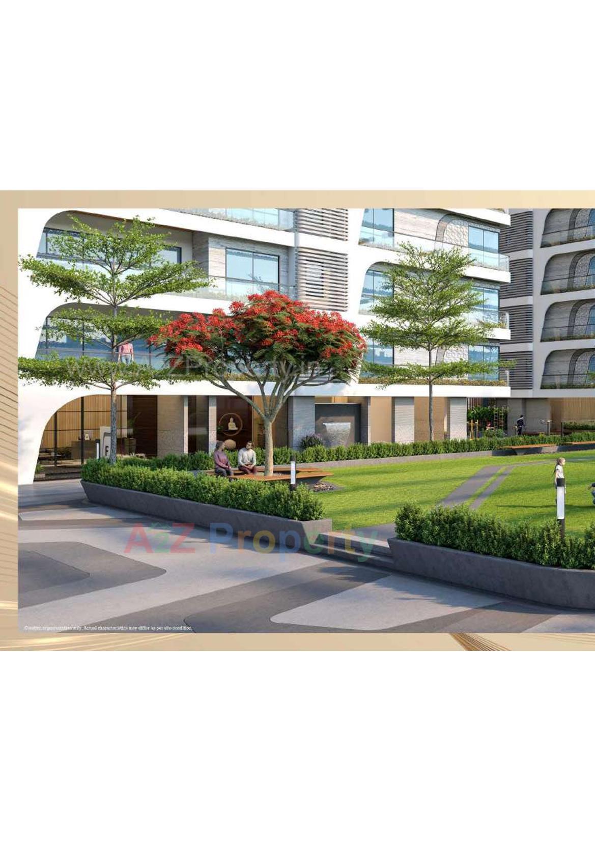 3D Elevation of real estate project Rajhans Altezza located at Vesu, Surat, Gujarat