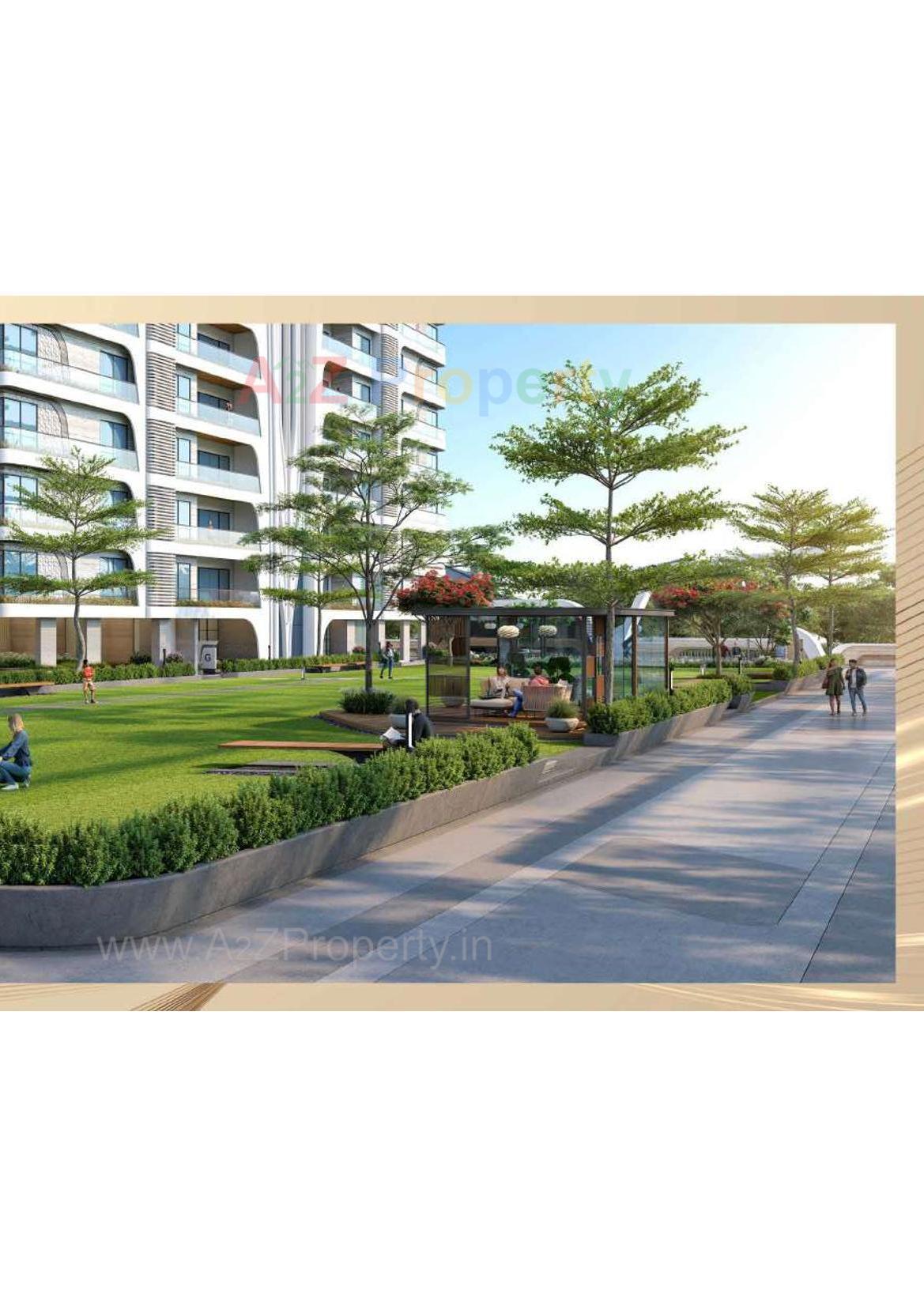 3D Elevation of real estate project Rajhans Altezza located at Vesu, Surat, Gujarat