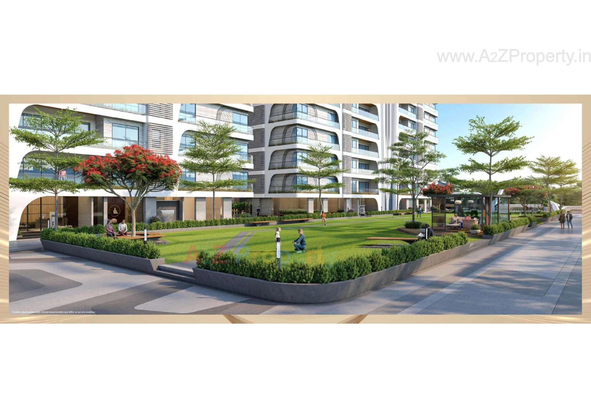 3D Elevation of real estate project Rajhans Altezza located at Vesu, Surat, Gujarat