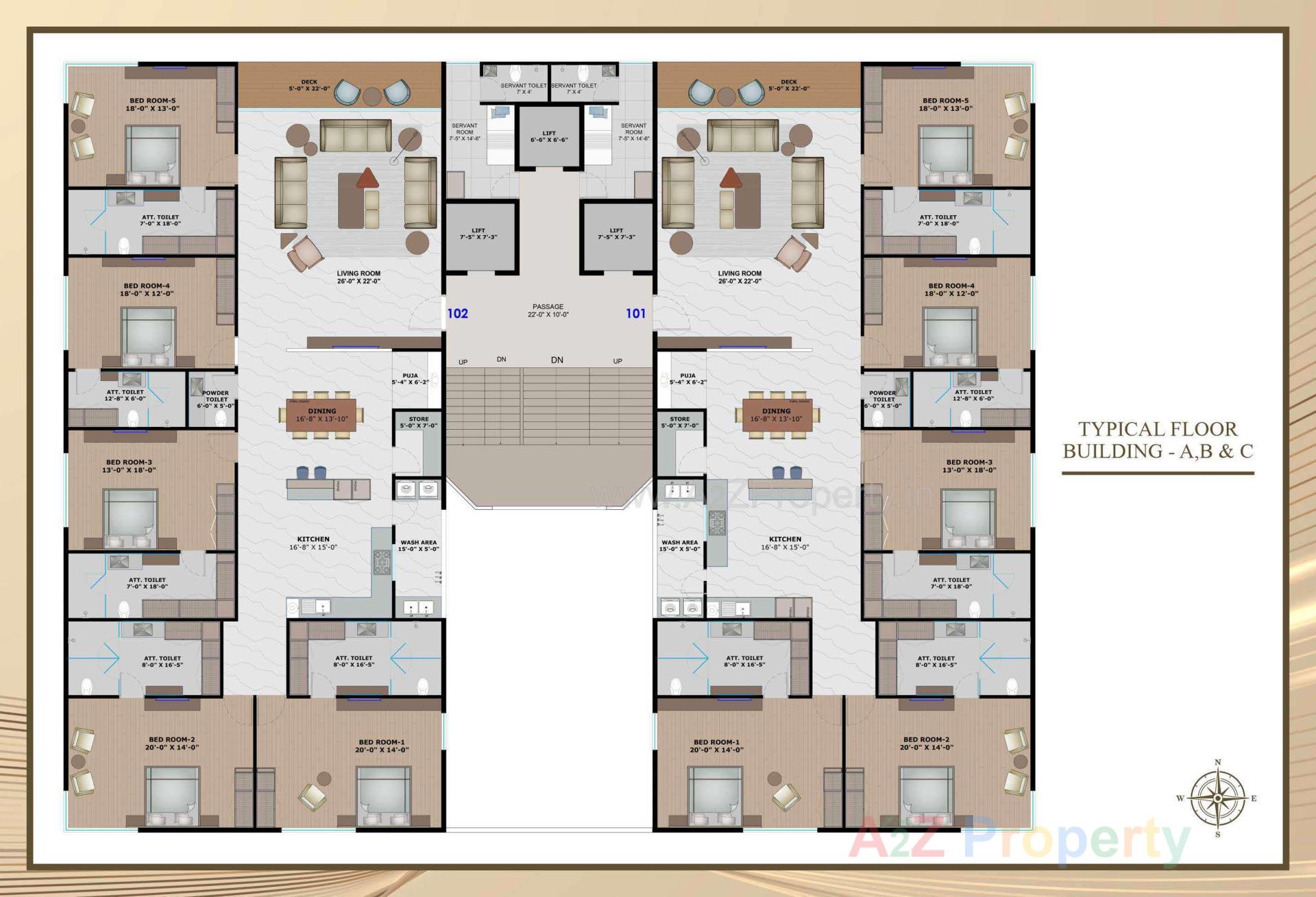 Layout of real estate project Rajhans Altezza located at Vesu, Surat, Gujarat