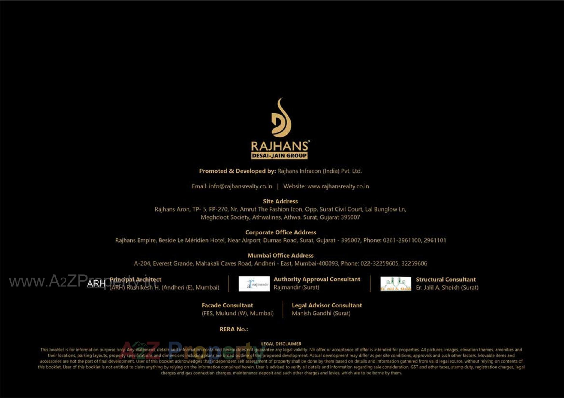  of real estate project Rajhans Aron located at Athwa, Surat, Gujarat