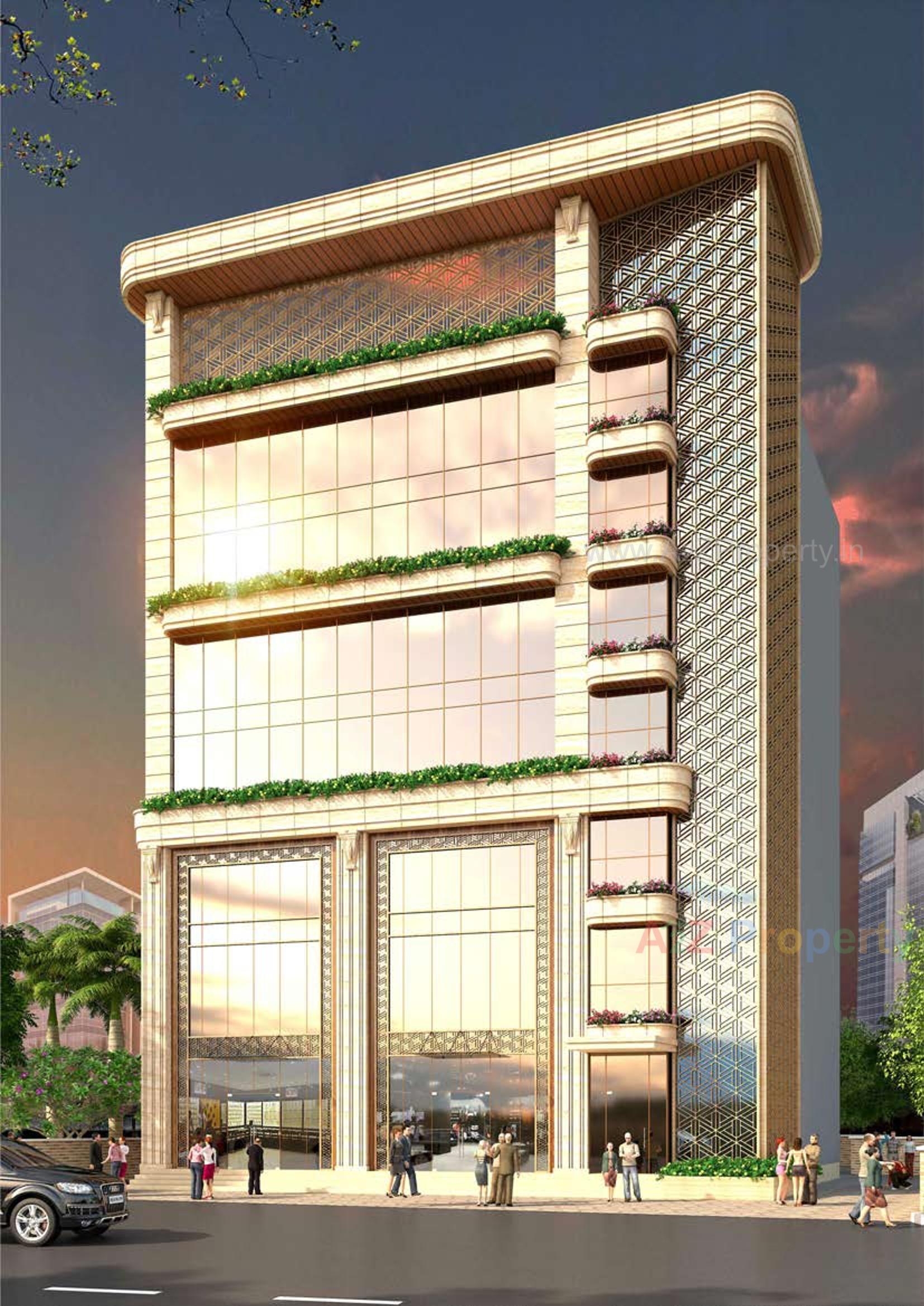 3D Elevation of real estate project Rajhans Aron located at Athwa, Surat, Gujarat