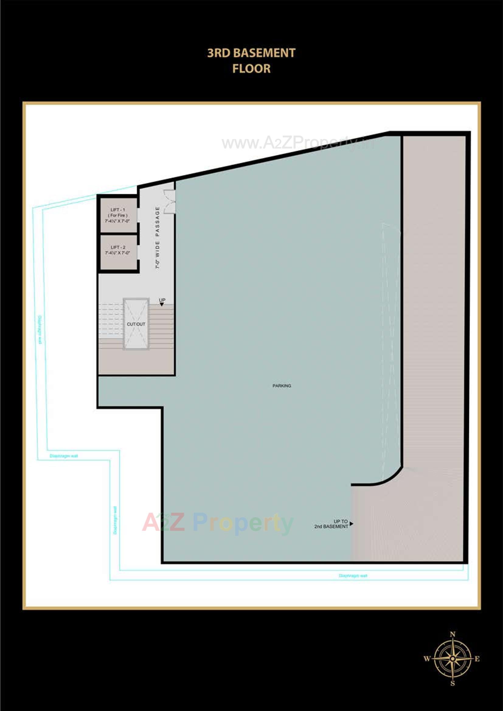 Layout of real estate project Rajhans Aron located at Athwa, Surat, Gujarat