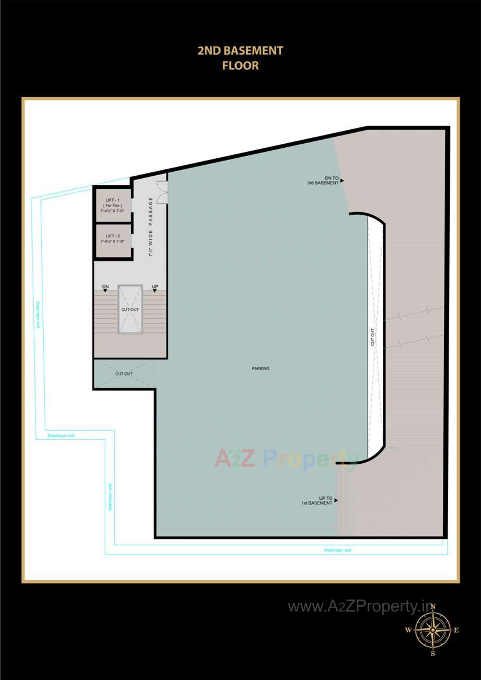 Layout of real estate project Rajhans Aron located at Athwa, Surat, Gujarat