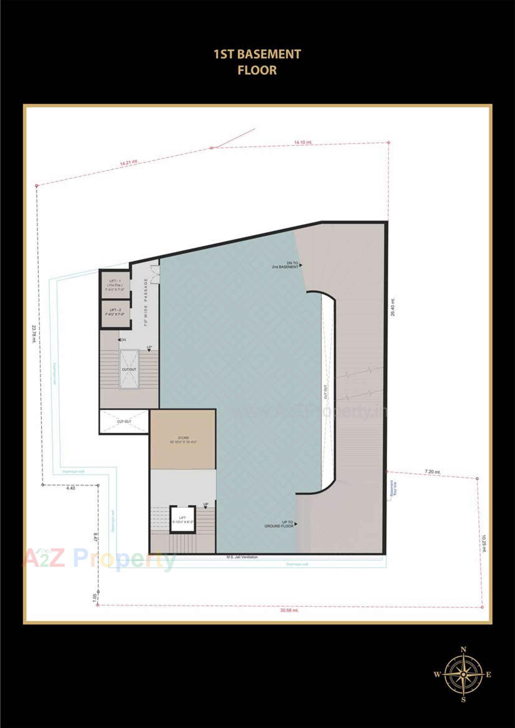 Layout of real estate project Rajhans Aron located at Athwa, Surat, Gujarat
