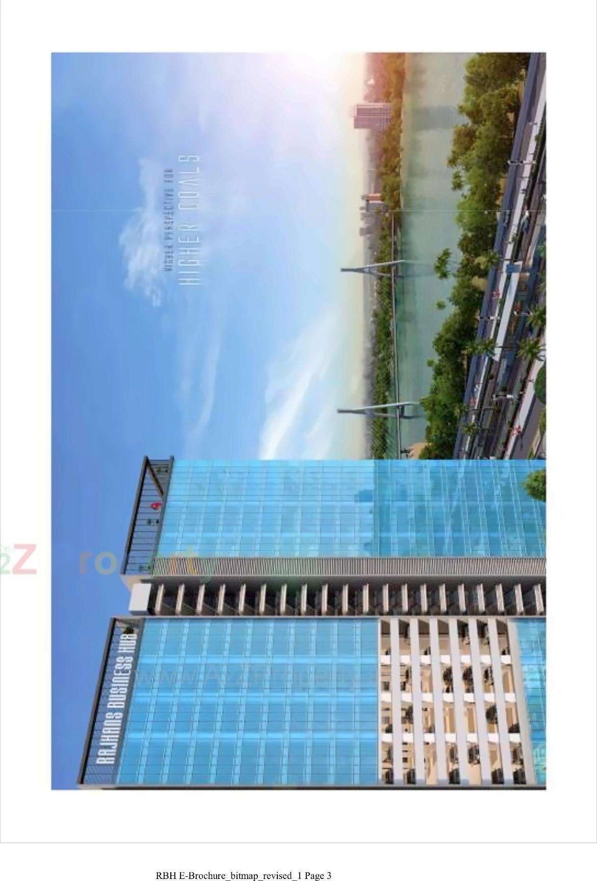 3D Elevation of real estate project Rajhans Business Hub located at Pal, Surat, Gujarat