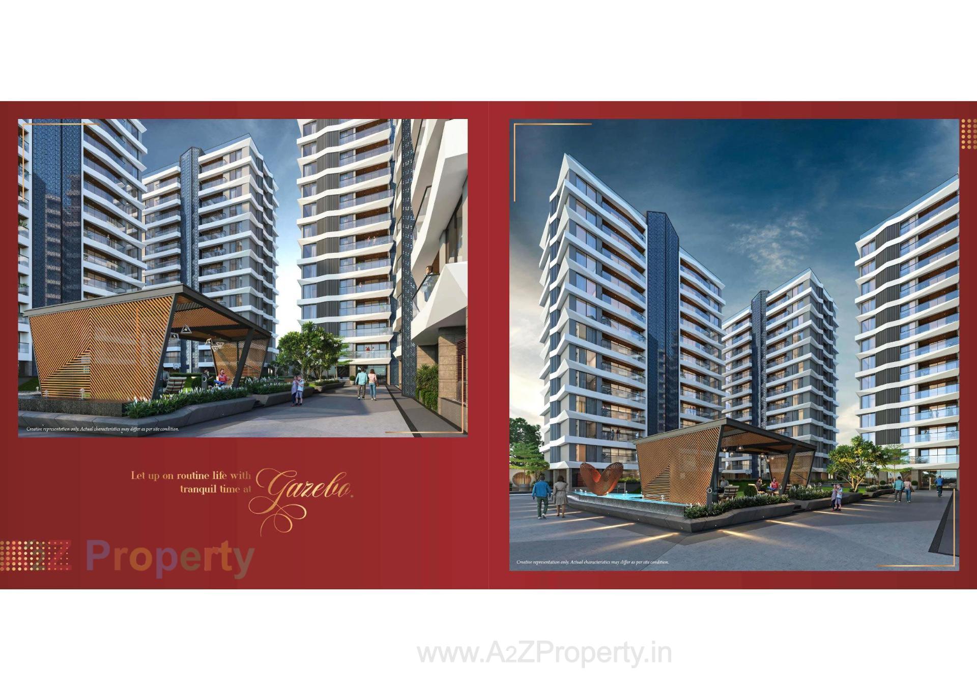 3D Elevation of real estate project Rajhans Corazo located at Vesu, Surat, Gujarat