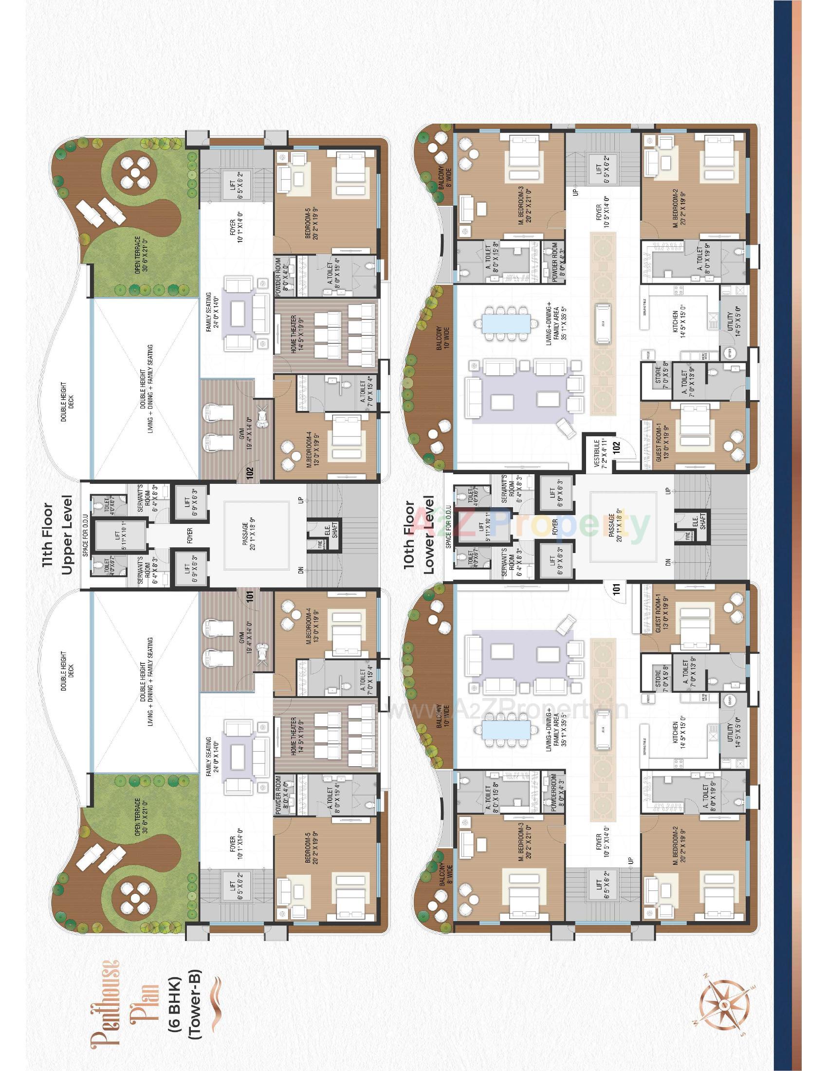 Layout of real estate project Rajhans Cornello located at Piplod, Surat, Gujarat
