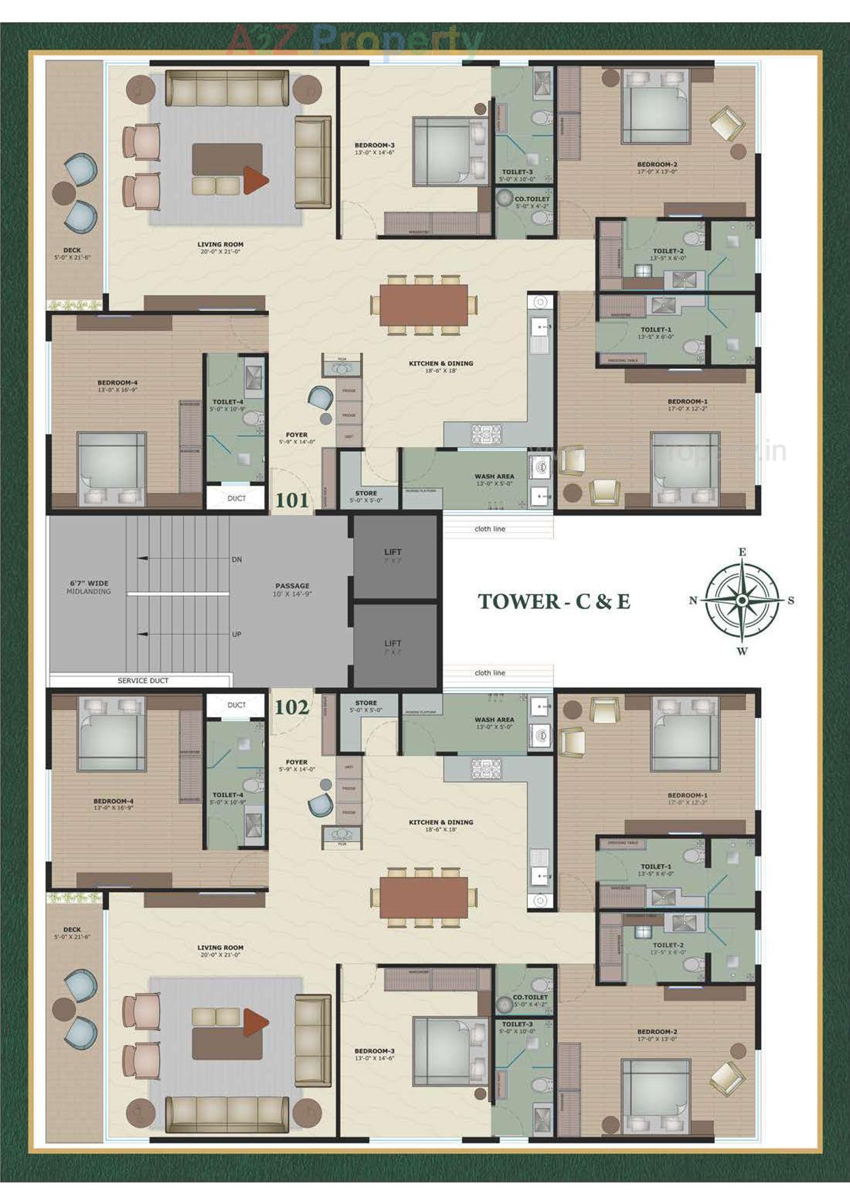 Layout of real estate project Rajhans Cremona located at Vesu, Surat, Gujarat